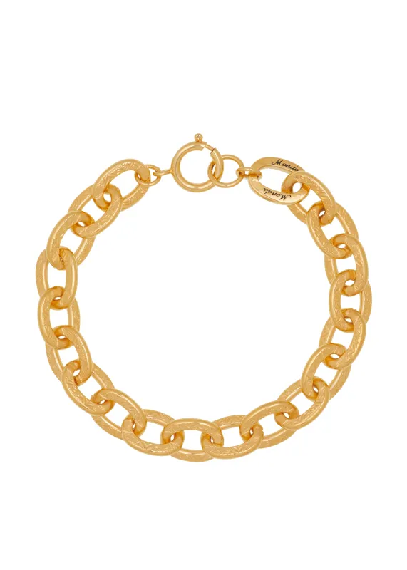 Archive Scroll Chain Bracelet in Gold made by Mondo Mondo