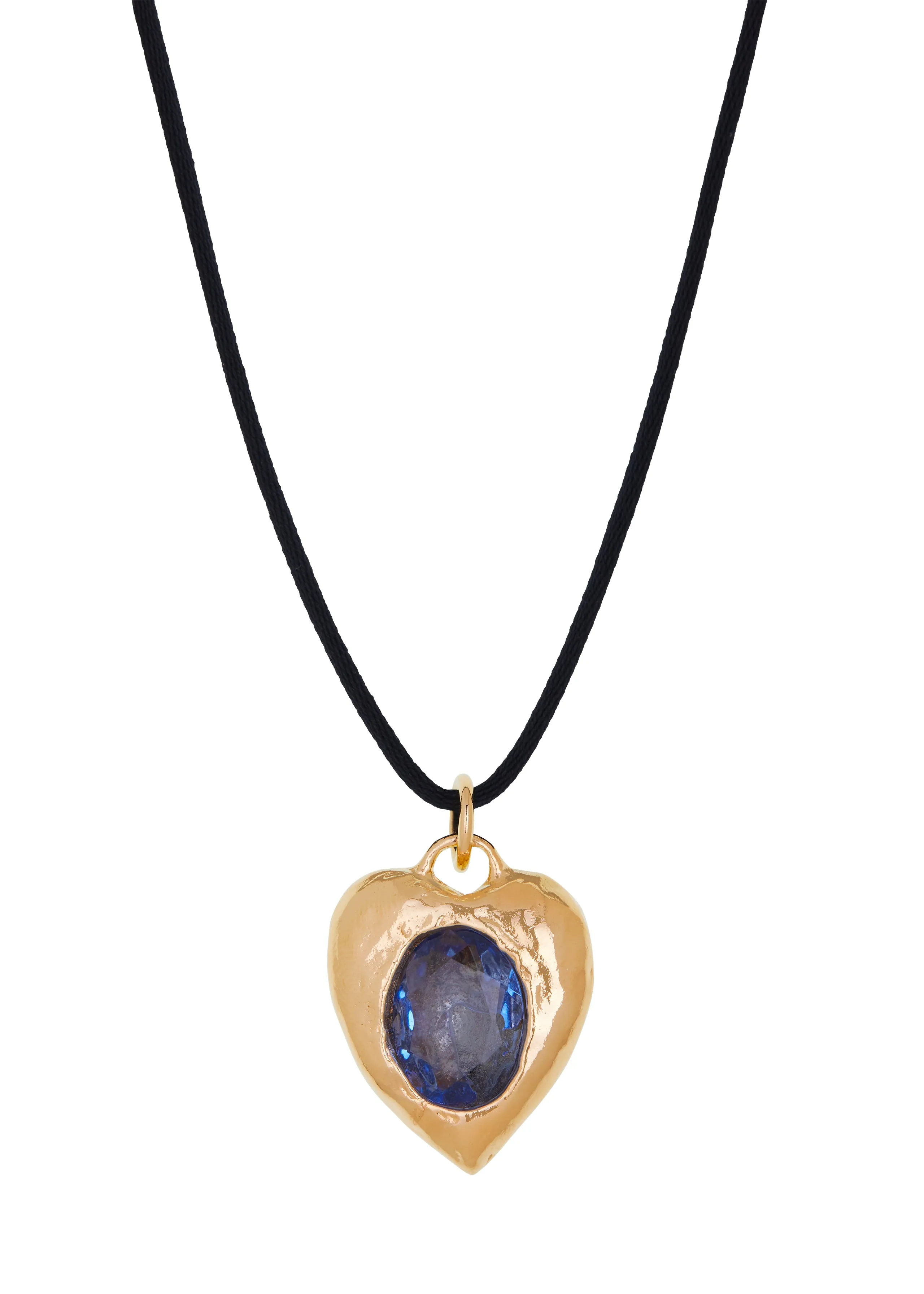 Archive Pacha Cord Necklace in Gold - Light Blue sold by Mondo Mondo product image thumbnail 2