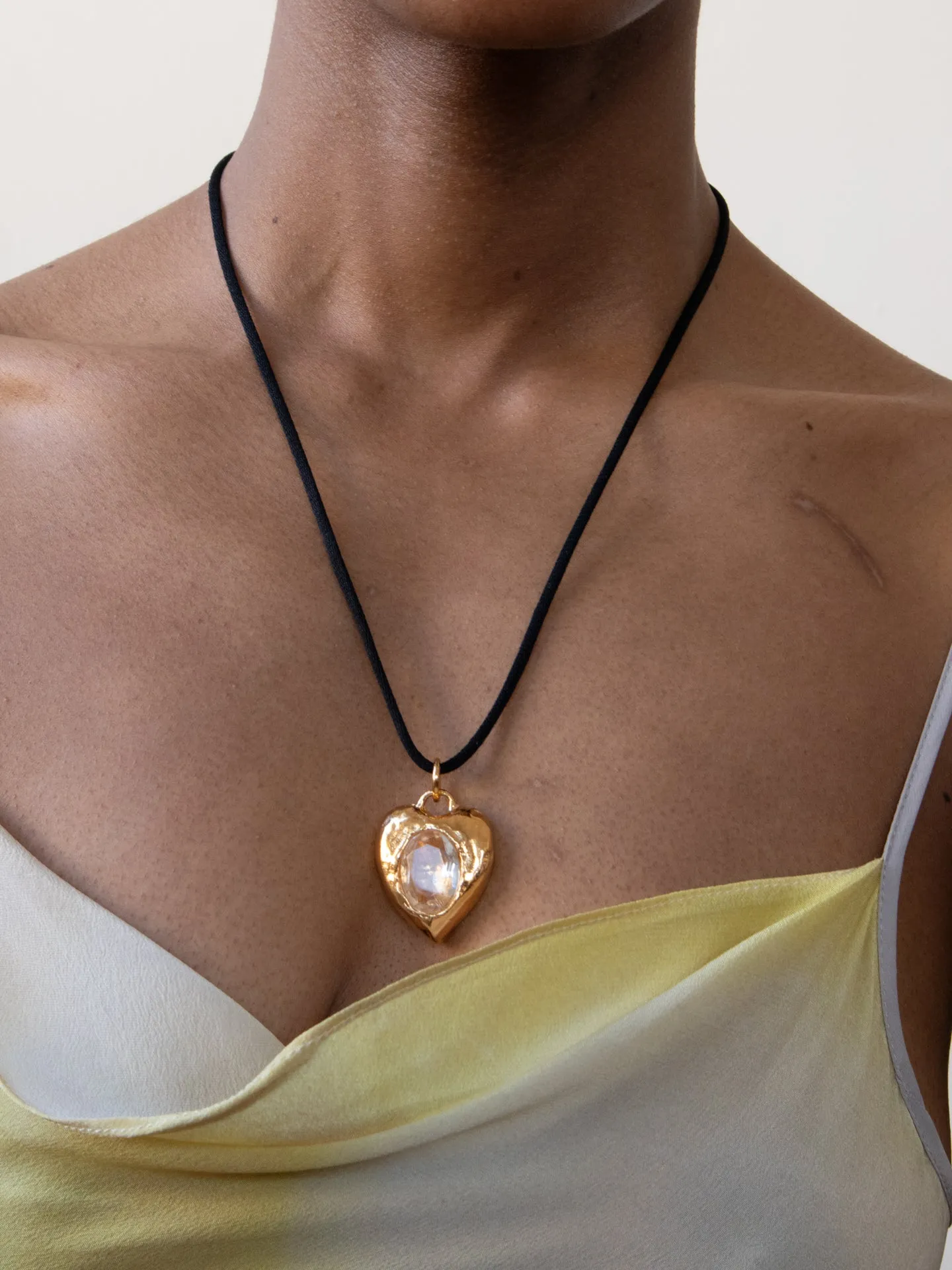 Archive Pacha Cord Necklace in Gold - Light Blue sold by Mondo Mondo product image thumbnail 4