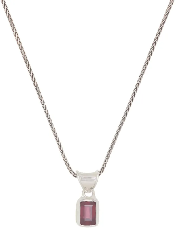 Archive Mary Pendant in Sterling Silver - Ruby made by Mondo Mondo