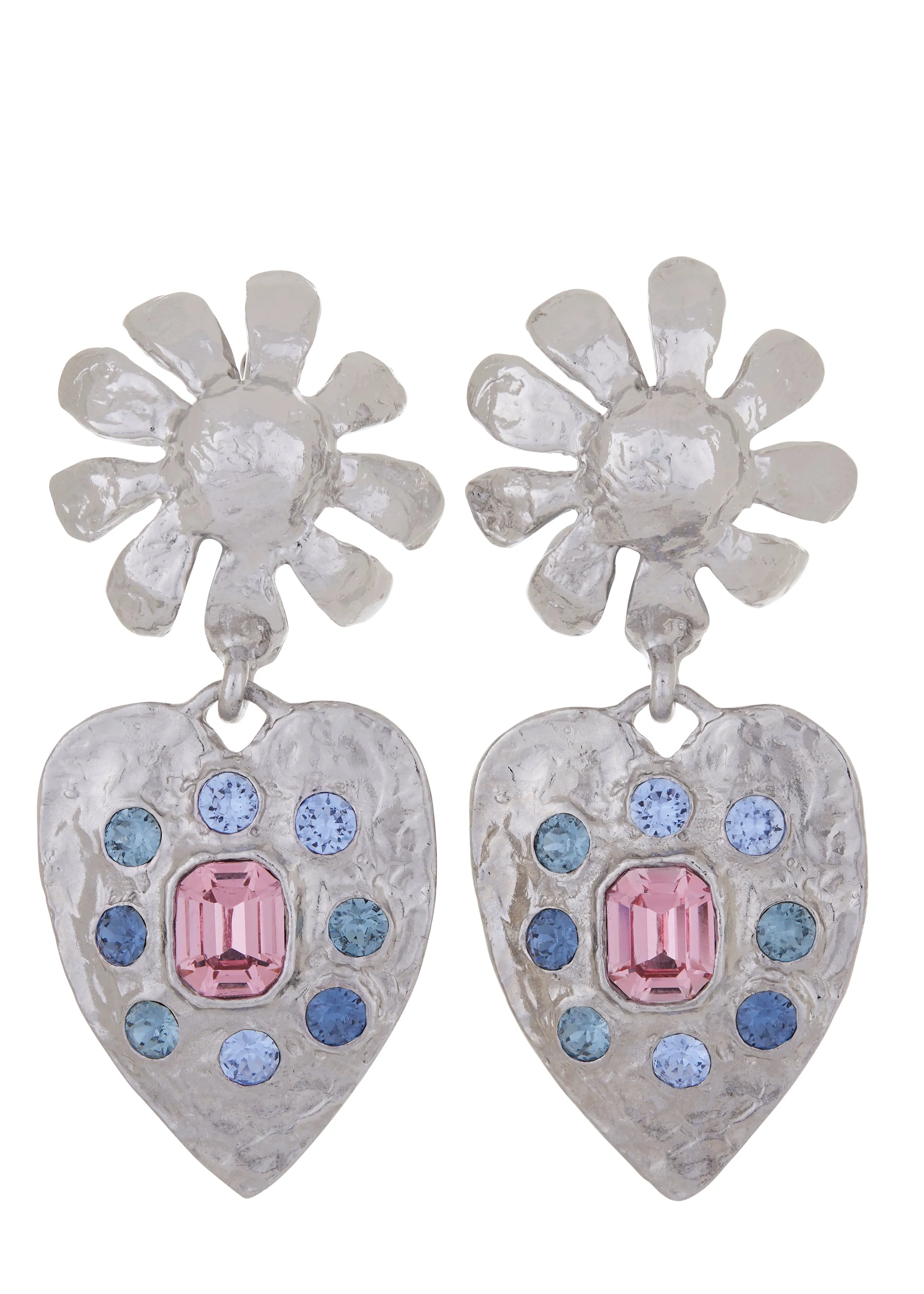 Archive Tropicana Earrings in Silver - Rosa sold by Mondo Mondo
