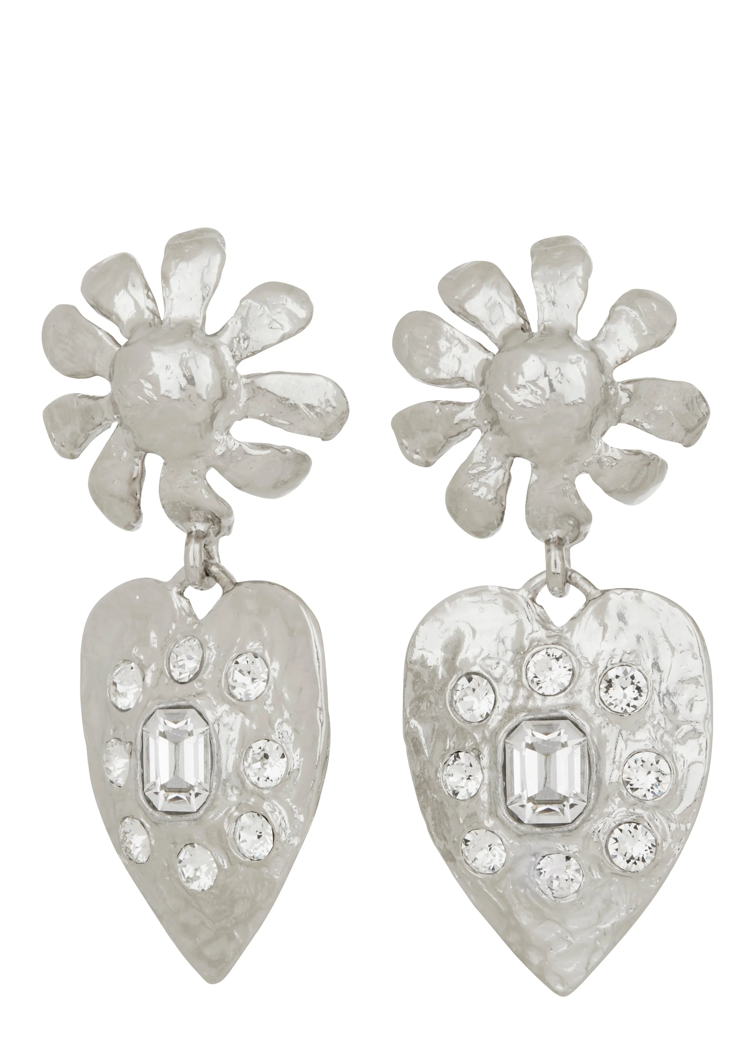 Archive Tropicana Earrings in Silver and Crystal sold by Mondo Mondo product image thumbnail 2