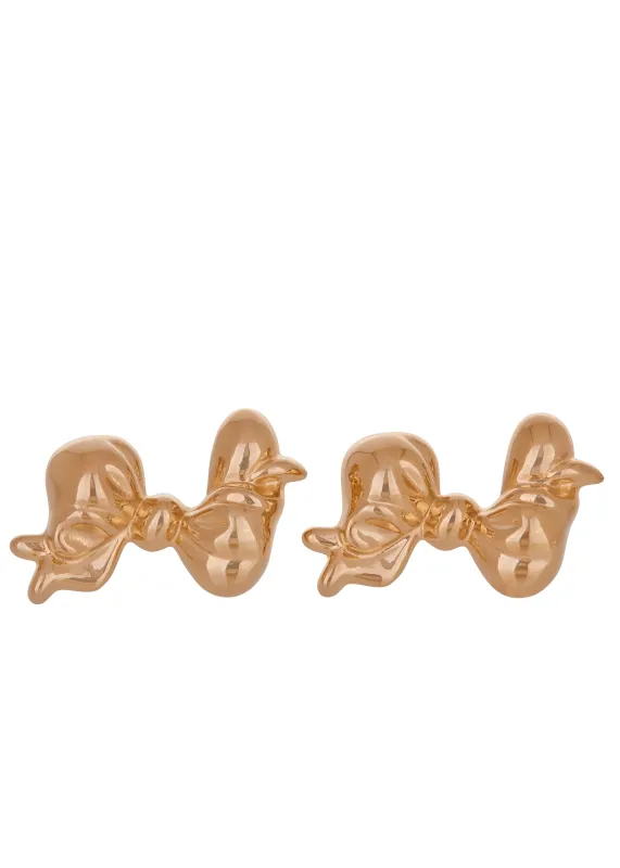 Archive Big Bow Earrings in Gold made by Mondo Mondo