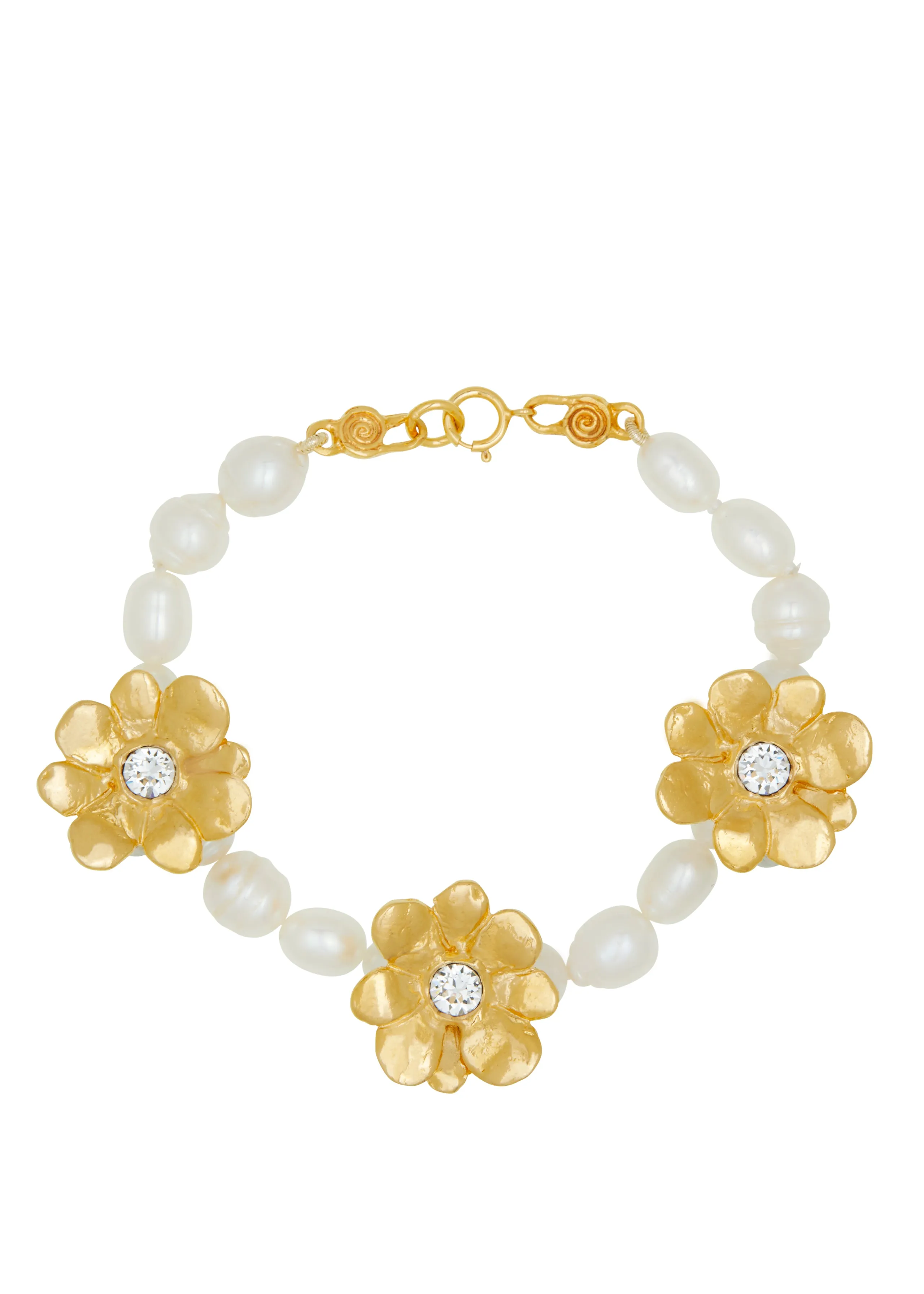 Archive Daisy Pearl Bracelet - Crystal sold by Mondo Mondo