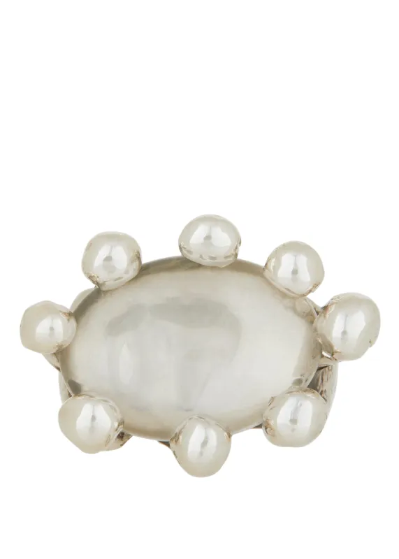 Archive Diva Ring in Sterling Silver - Crystal made by Mondo Mondo