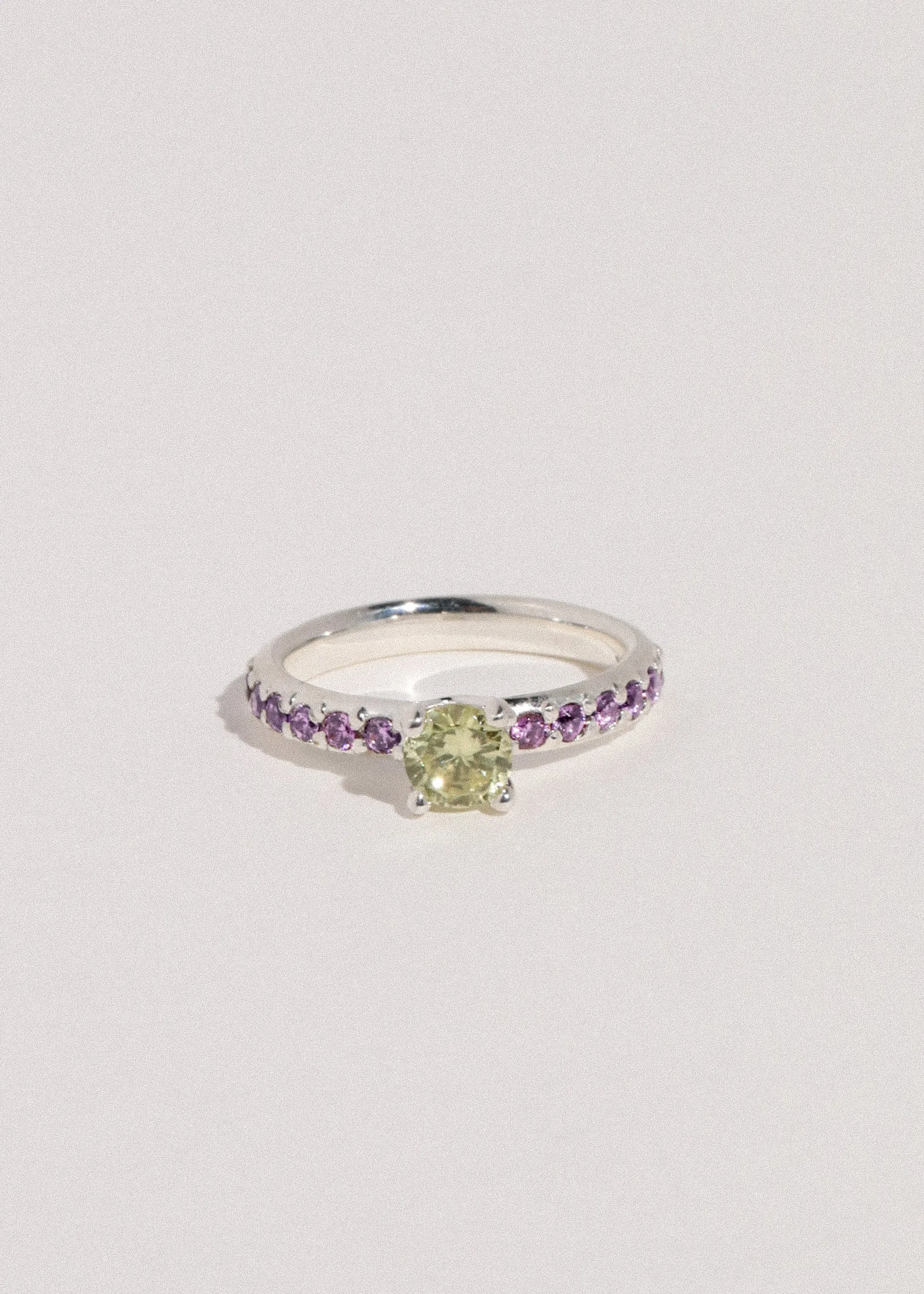 Archive Princess Pave Ring - Yellow/Violet sold by Mondo Mondo