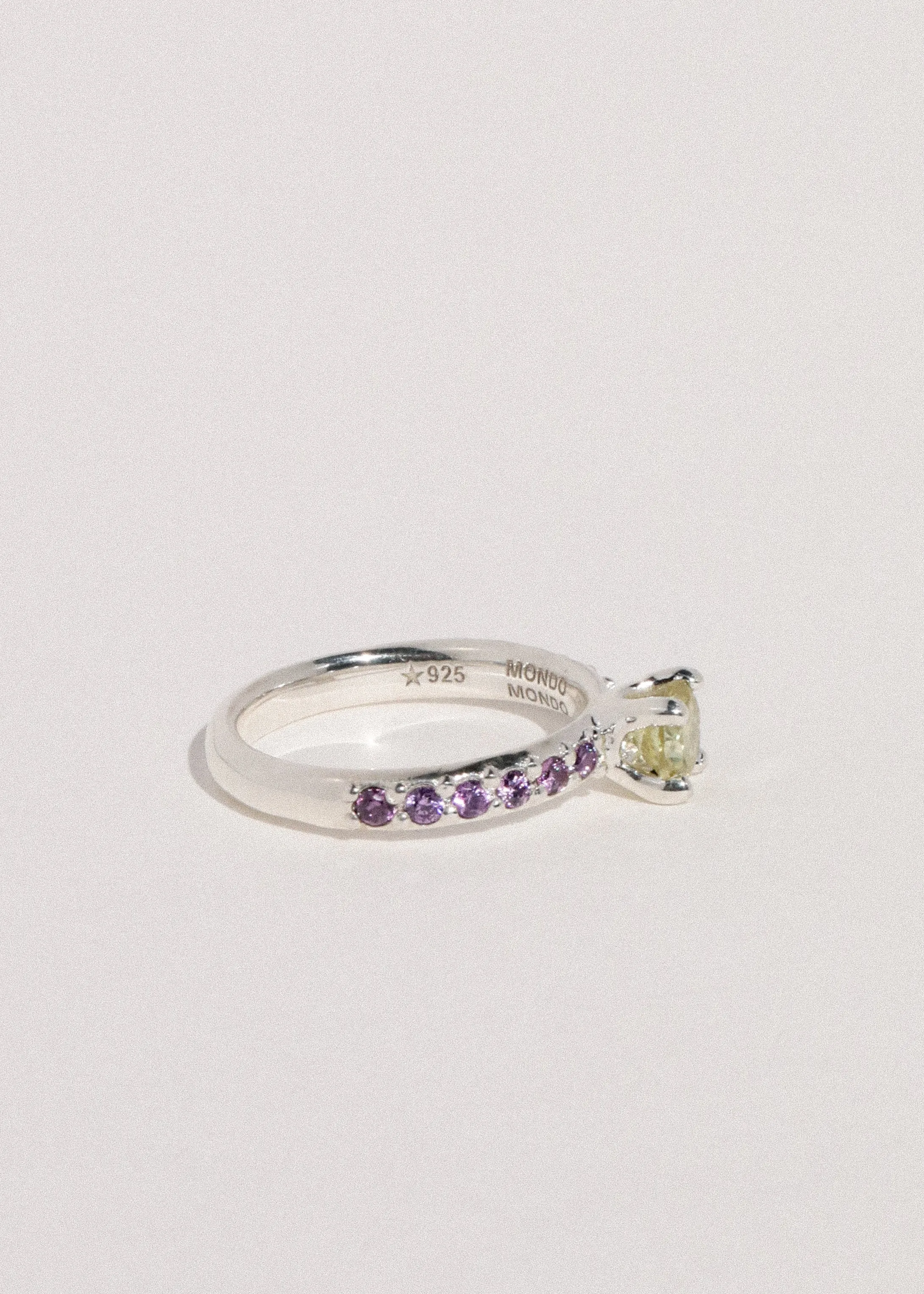 Archive Princess Pave Ring - Yellow/Violet sold by Mondo Mondo product image thumbnail 2