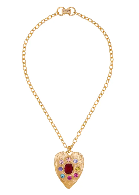 Archive Tropicana Necklace in Gold - Multi made by Mondo Mondo