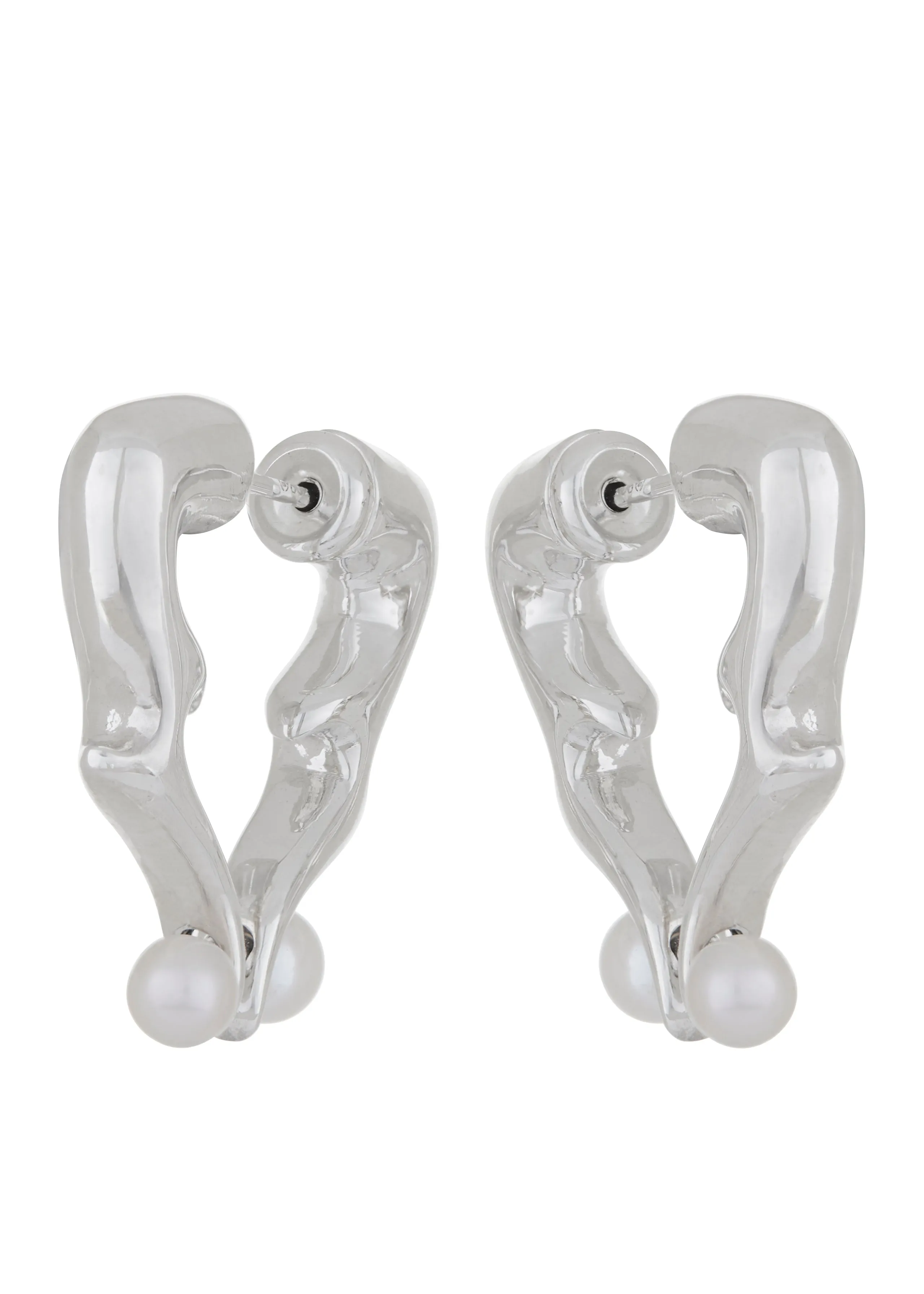 Archive Flame Hoops in Silver sold by Mondo Mondo product image thumbnail 2