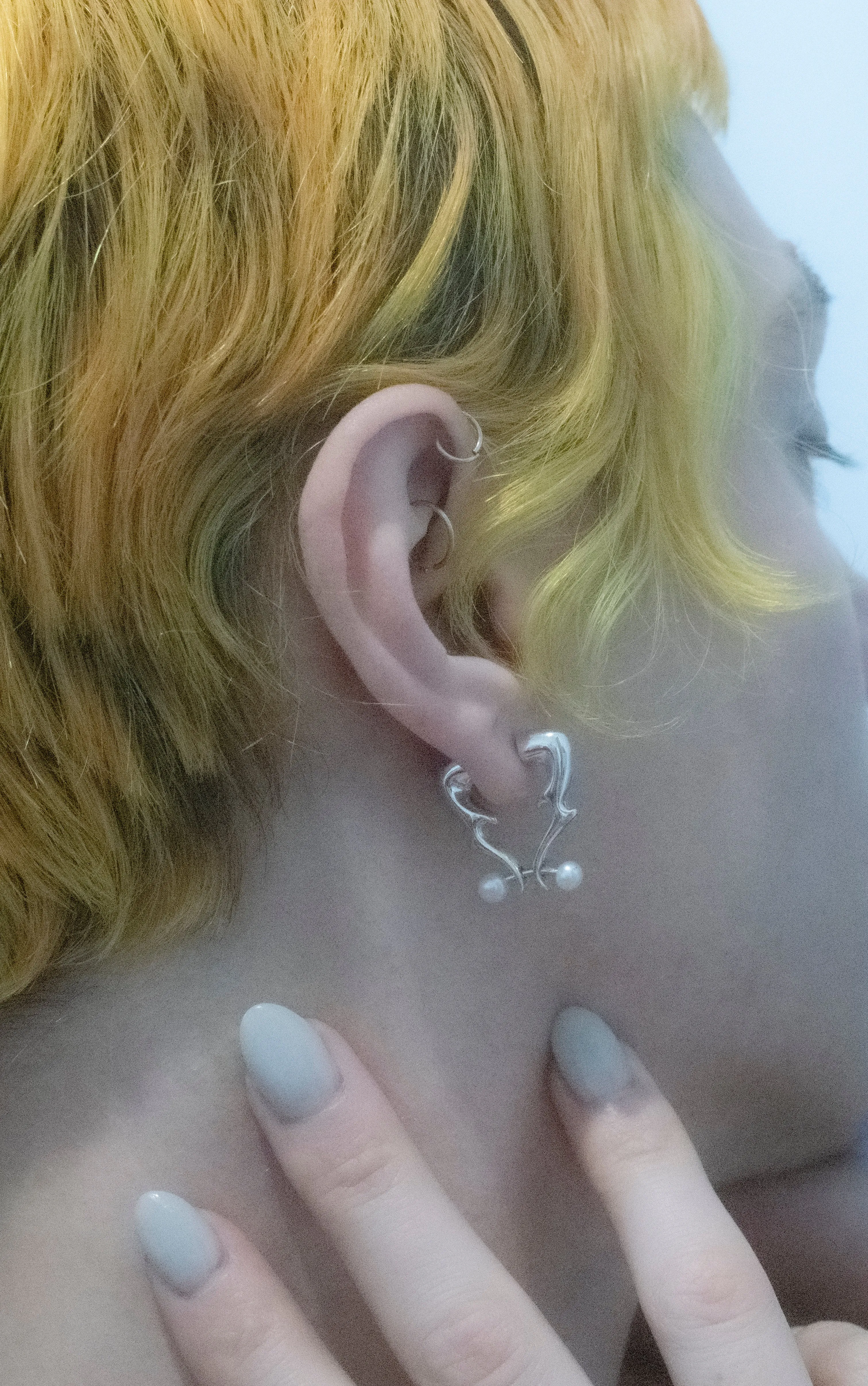 Archive Flame Hoops in Silver sold by Mondo Mondo product image thumbnail 3