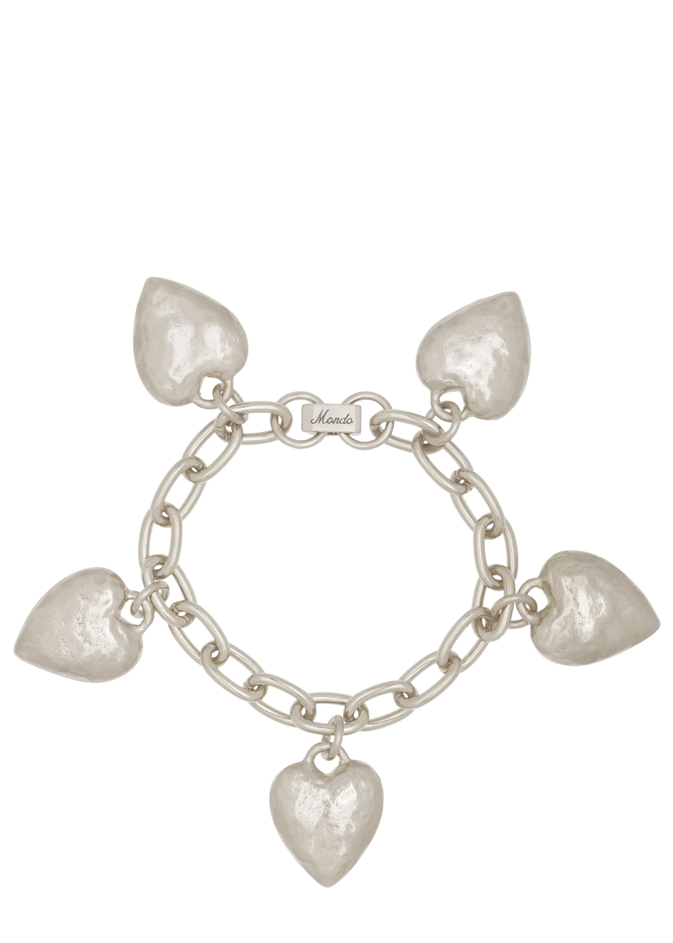 Archive Heart Burn Bracelet in Silver sold by Mondo Mondo