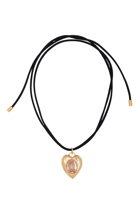 Archive Pacha Cord Necklace in Gold - Crystal made by Mondo Mondo