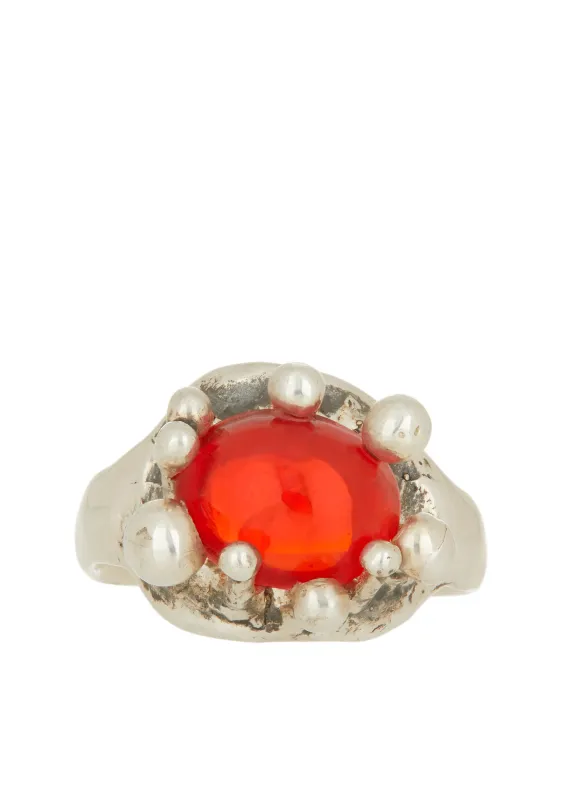 Archive Atrium Ring in Sterling Silver - Orange made by Mondo Mondo