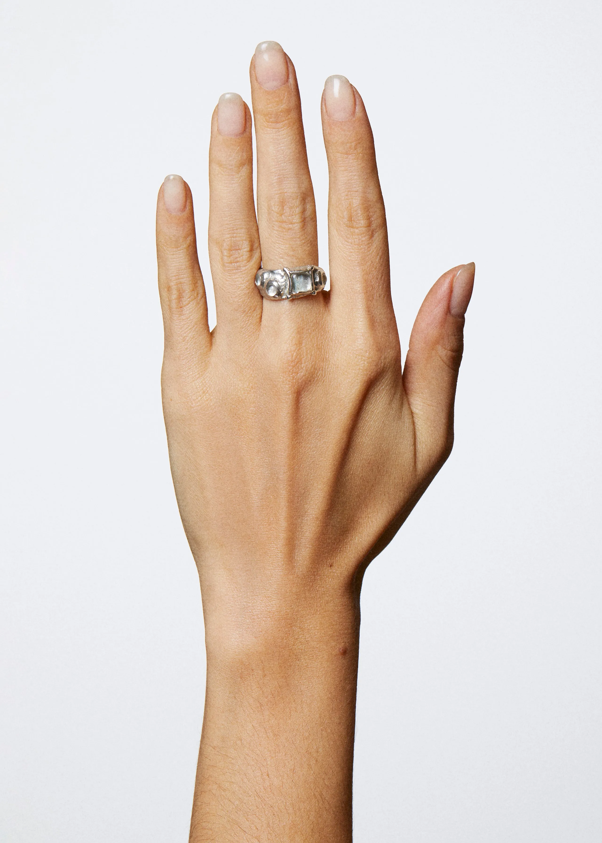 Archive Suede Ring in Sterling Silver - Crystal sold by Mondo Mondo product image thumbnail 3
