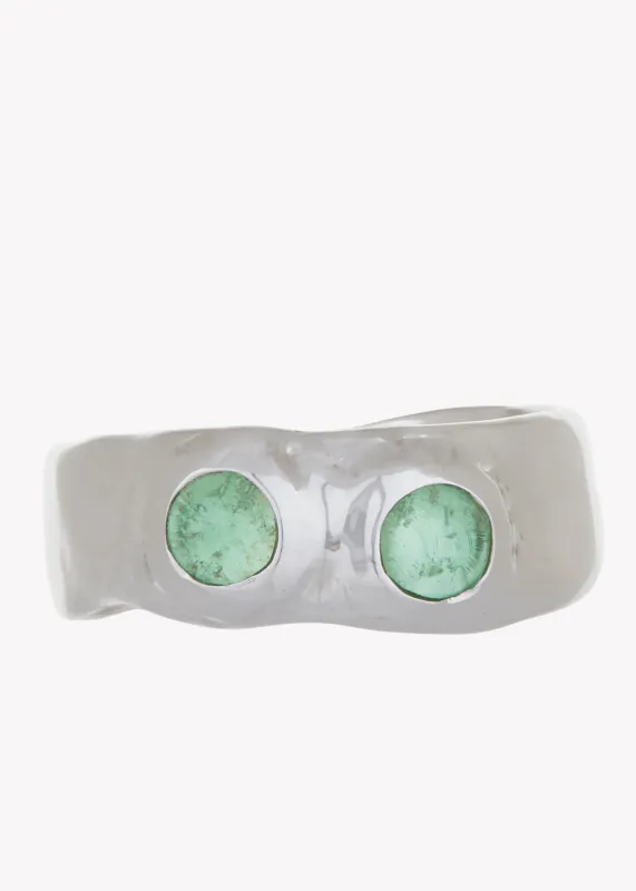 Archive Felt Ring in Sterling Silver - Lizard made by Mondo Mondo