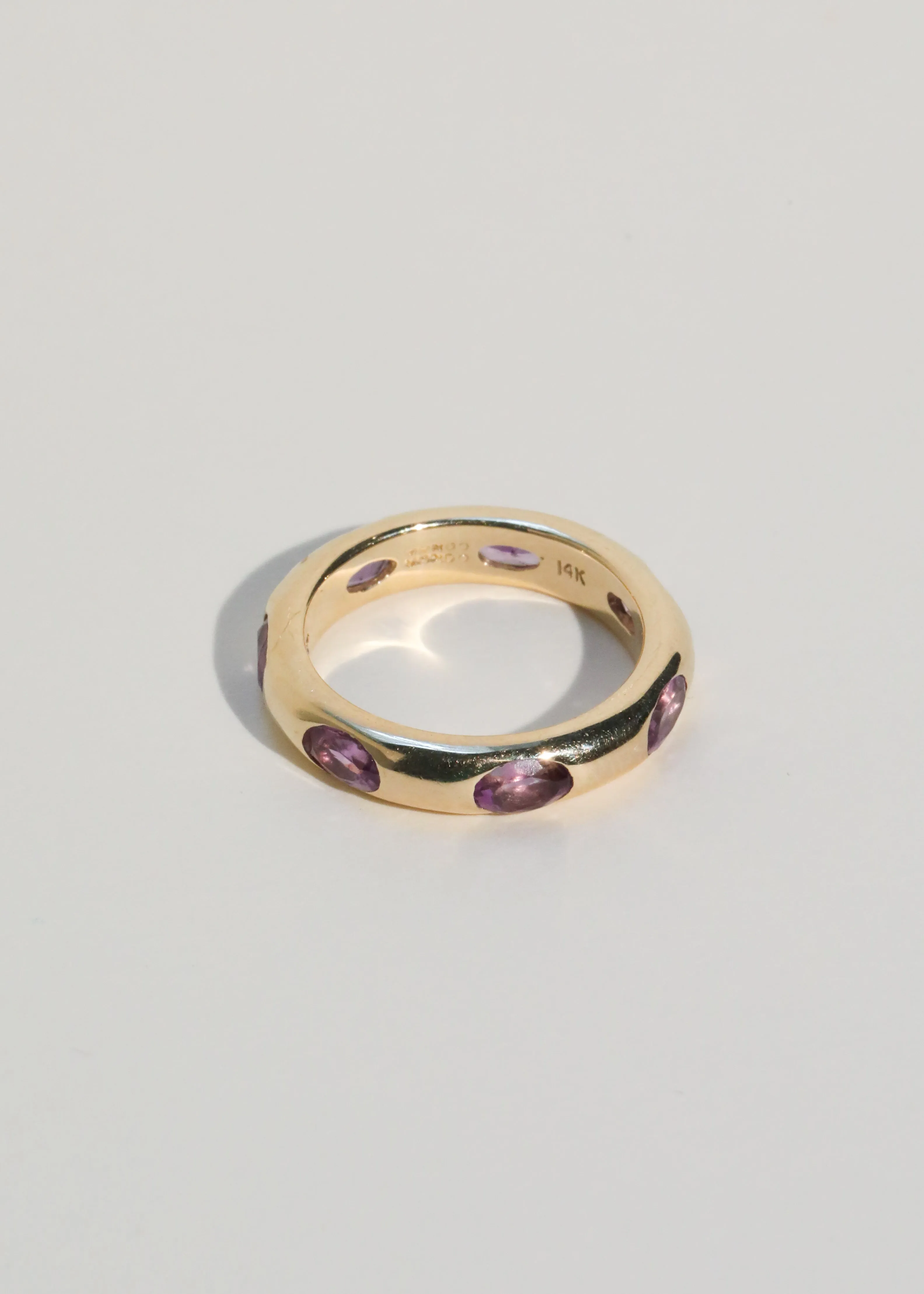 Archive Orbital Ring in 14k - Faceted Light Amethyst sold by Mondo Mondo
