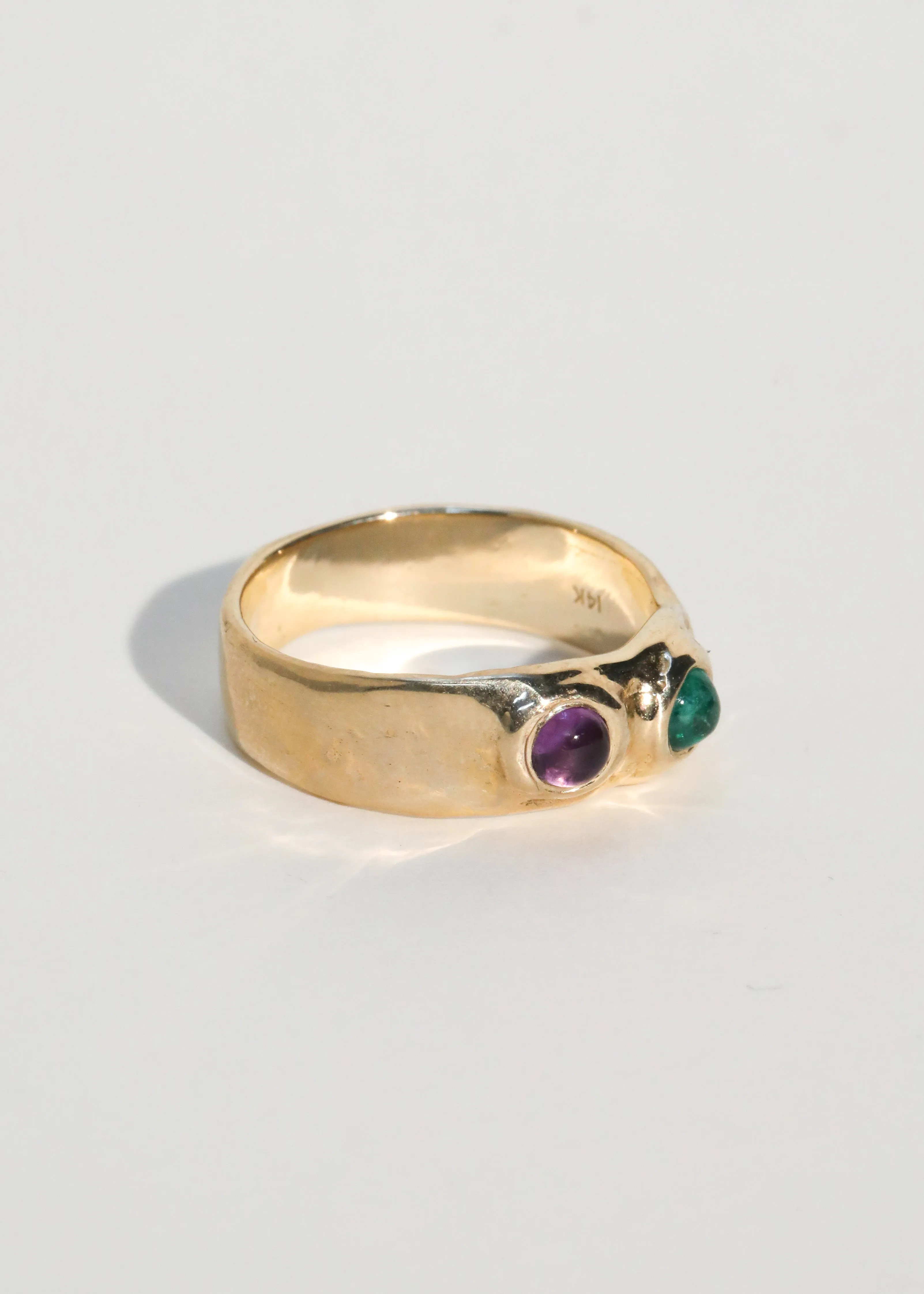 Archive Felt Ring Divine 14k - Emerald & Amethyst sold by Mondo Mondo product image thumbnail 2