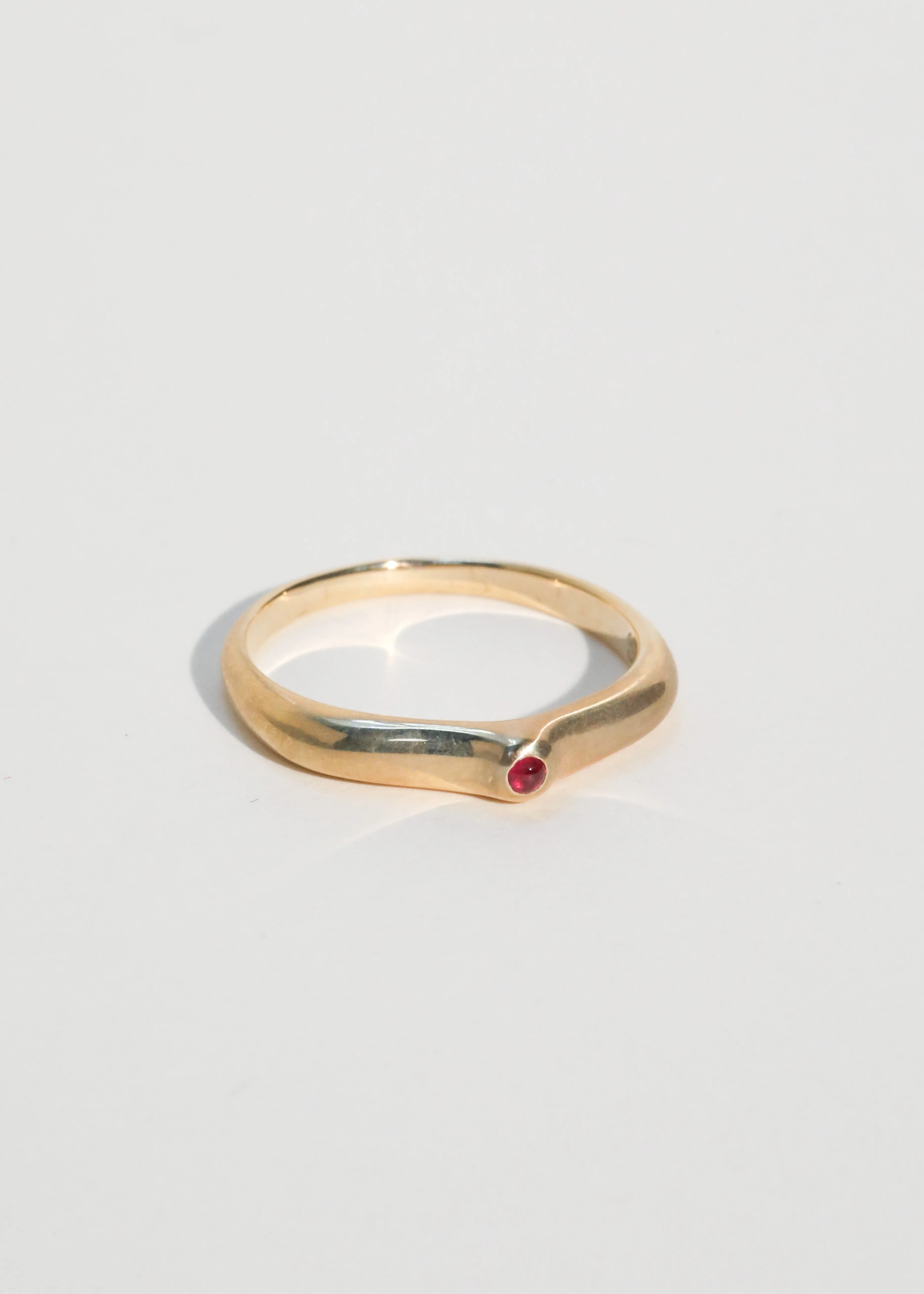 Archive Dulce Ring in Gold - Ruby Cabochon sold by Mondo Mondo