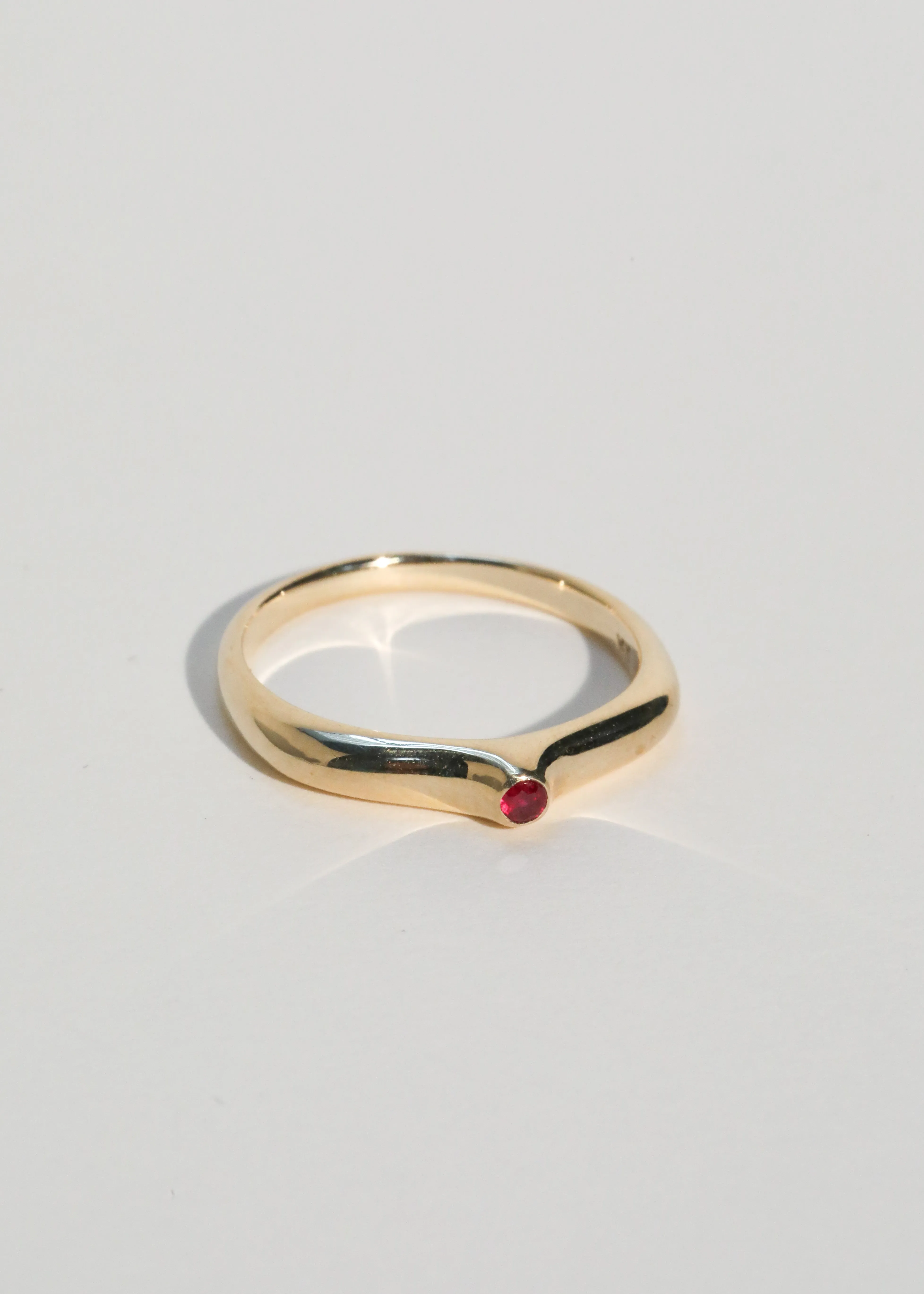 Archive Dulce Ring in Gold - Faceted Ruby sold by Mondo Mondo