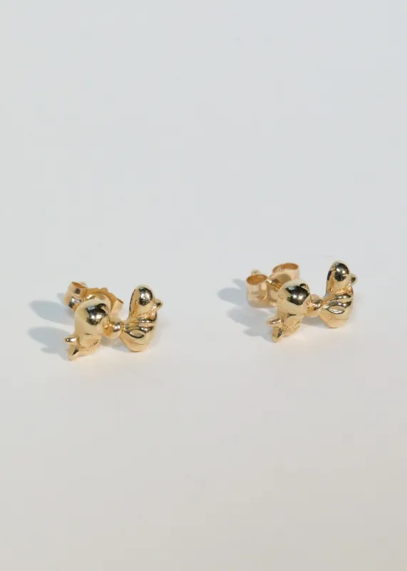 Archive Mini Bow Studs in 14k made by Mondo Mondo