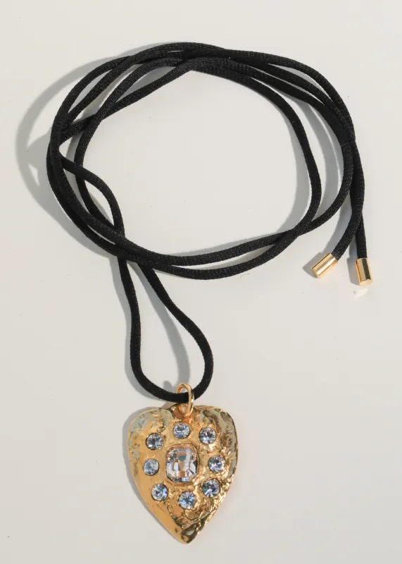 Archive Tropicana Cord Necklace in Gold - Crystal made by Mondo Mondo