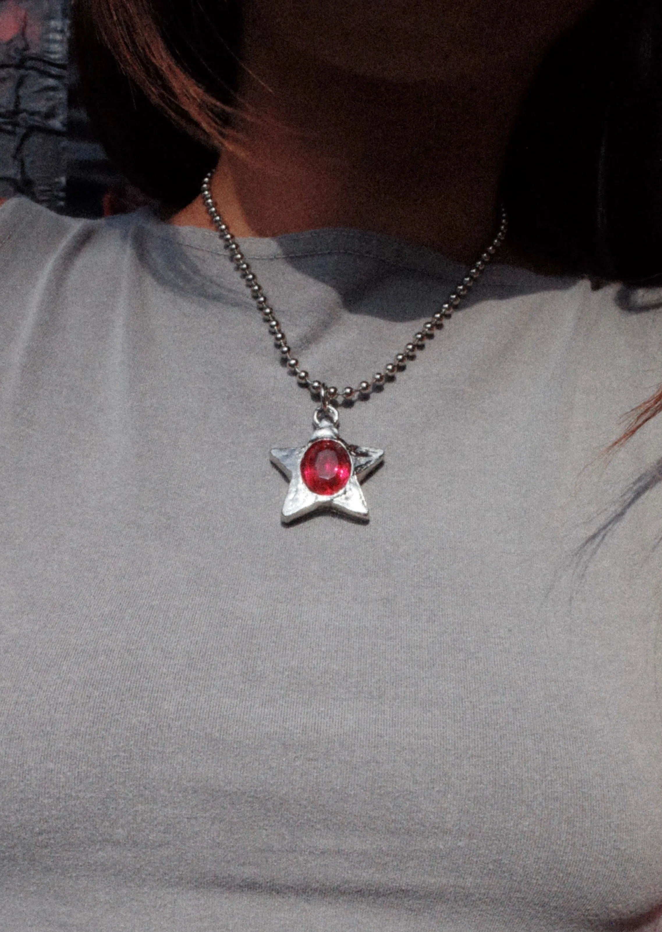 Archive Star Pacha Necklace in Silver - Pink sold by Mondo Mondo product image thumbnail 2