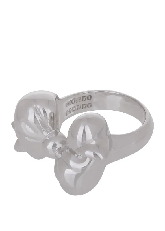 Archive Big Bow Ring in Silver made by Mondo Mondo