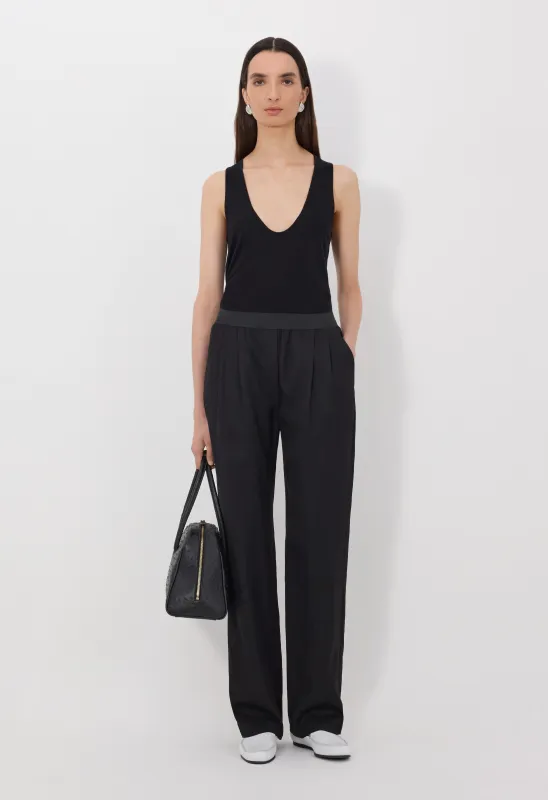 TAKAROA LDS Elasticated waistband trousers made by Loulou De Saison
