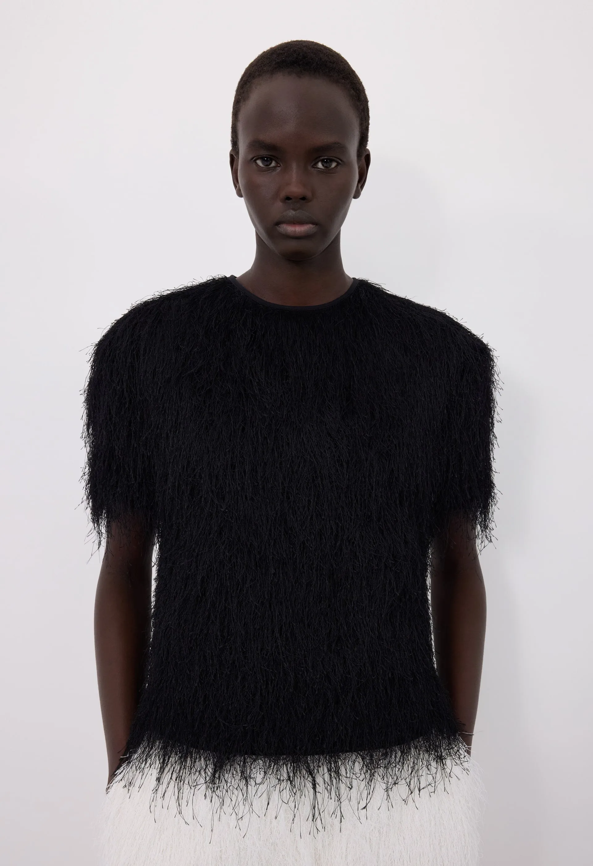 ZARO Fringed fabric top sold by Loulou De Saison product image thumbnail 4