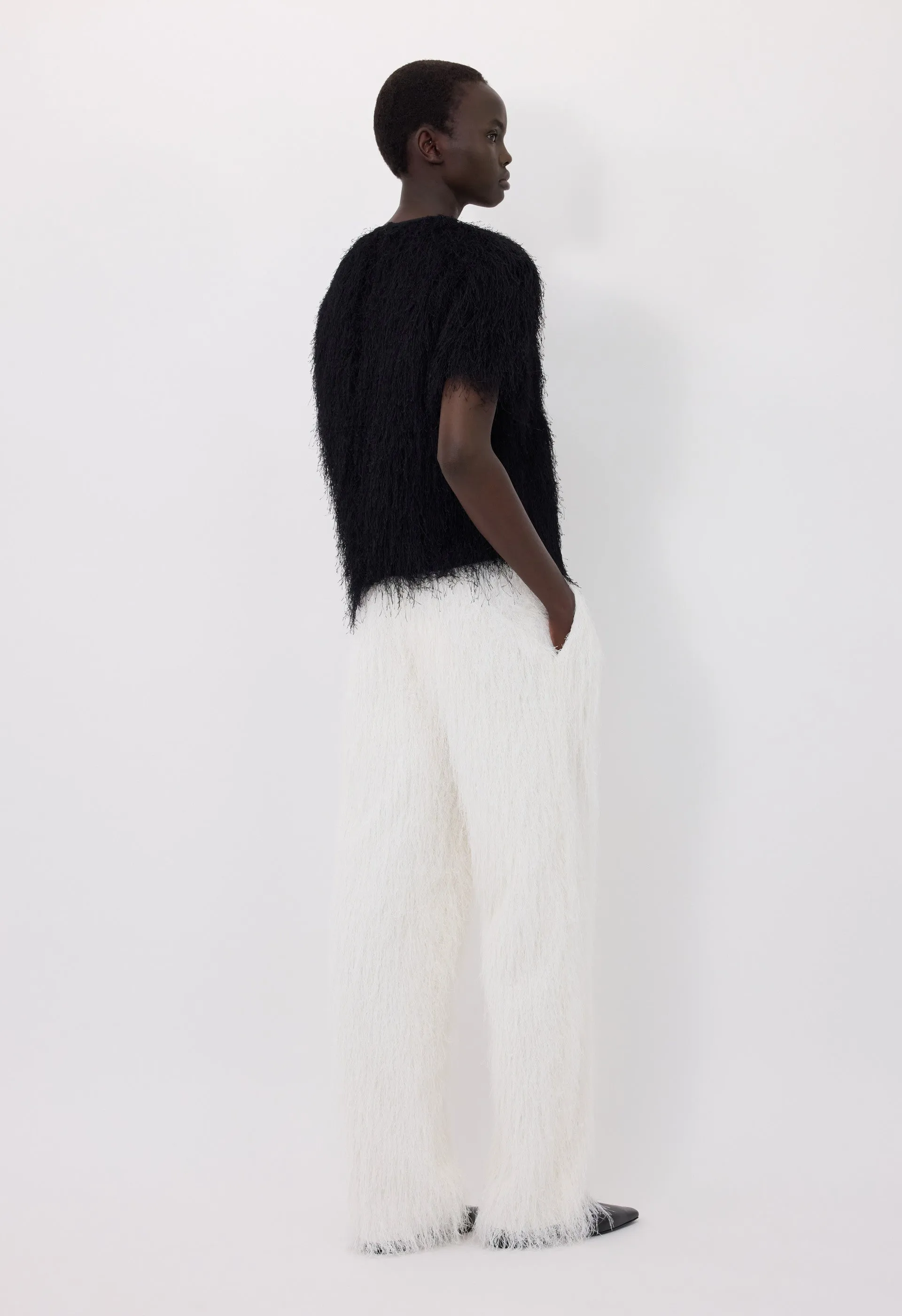 ZARO Fringed fabric top sold by Loulou De Saison product image thumbnail 5