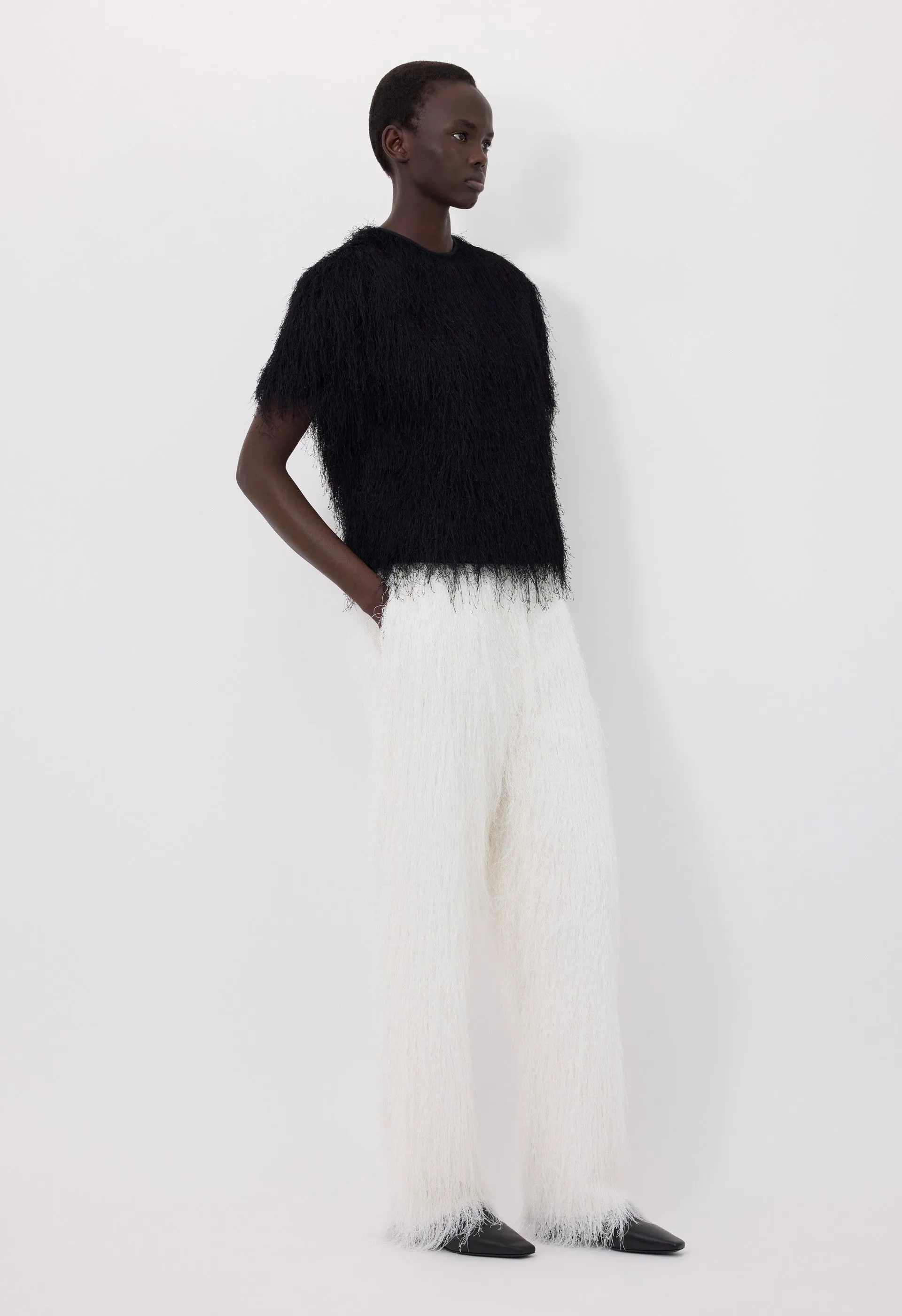 ZARO Fringed fabric top sold by Loulou De Saison product image thumbnail 3