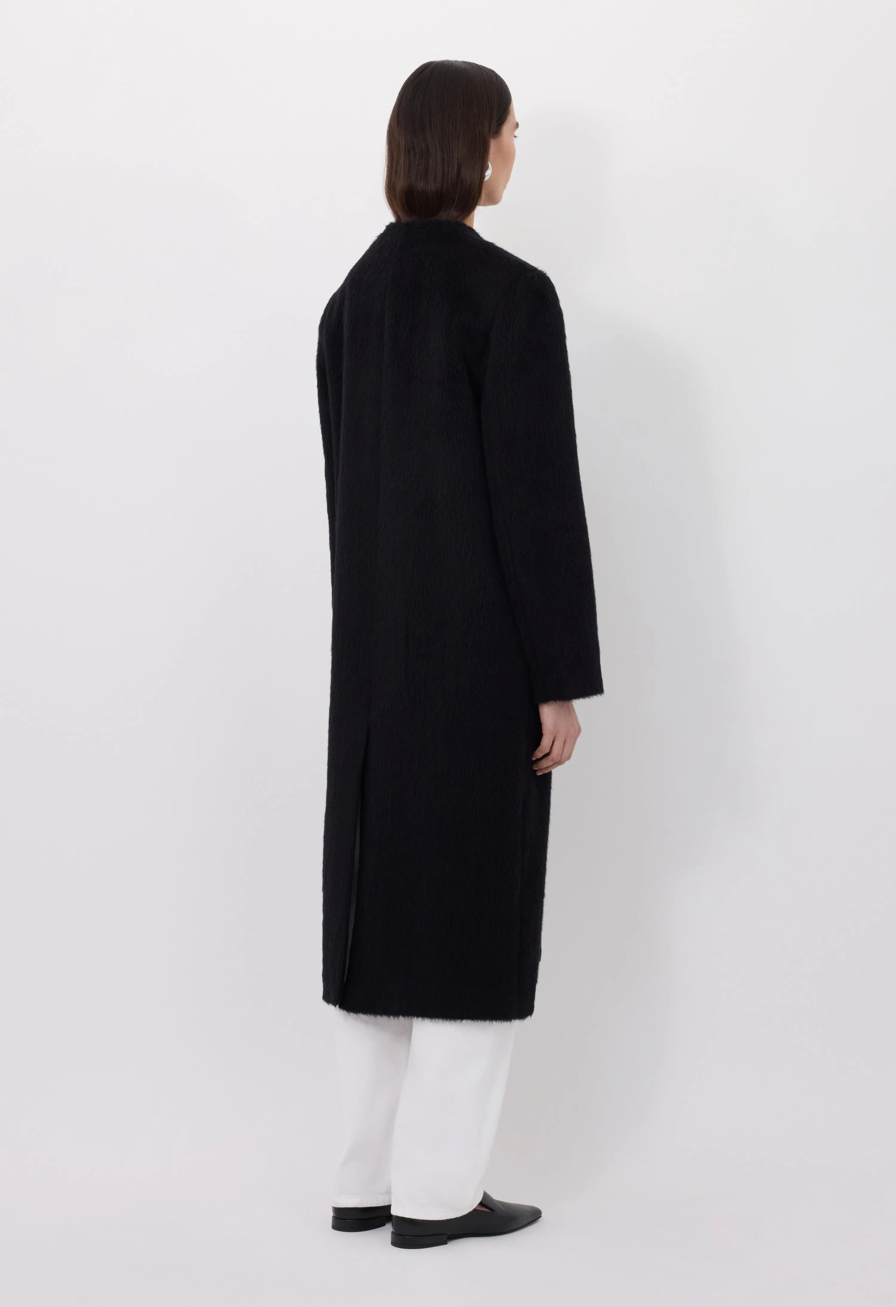 VOSS Alpaga blend V neck coat sold by Loulou De Saison product image thumbnail 5