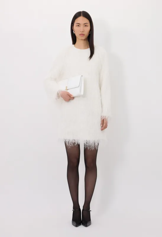 TINA Fringed fabric dress made by Loulou De Saison