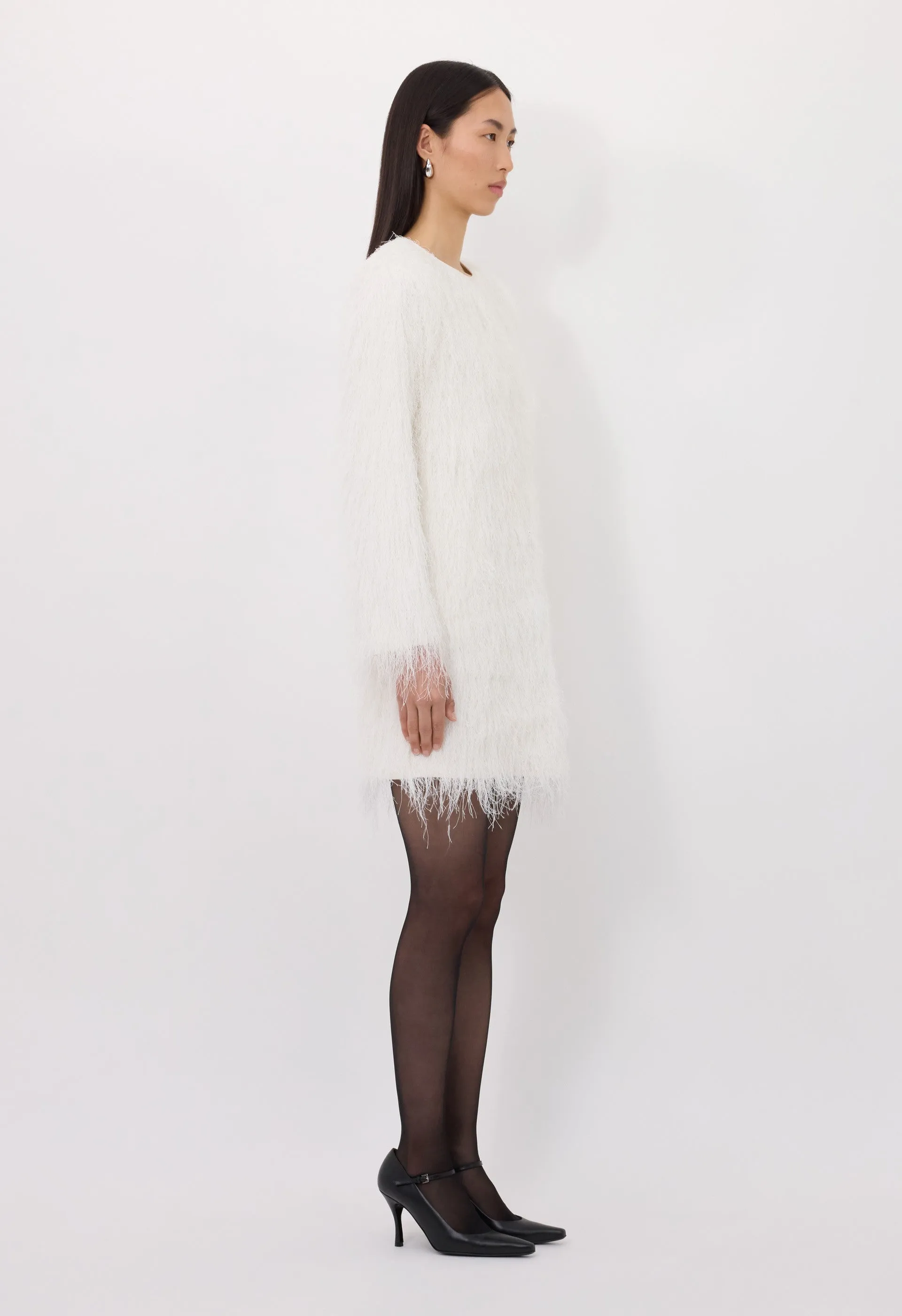 TINA Fringed fabric dress sold by Loulou De Saison product image thumbnail 3