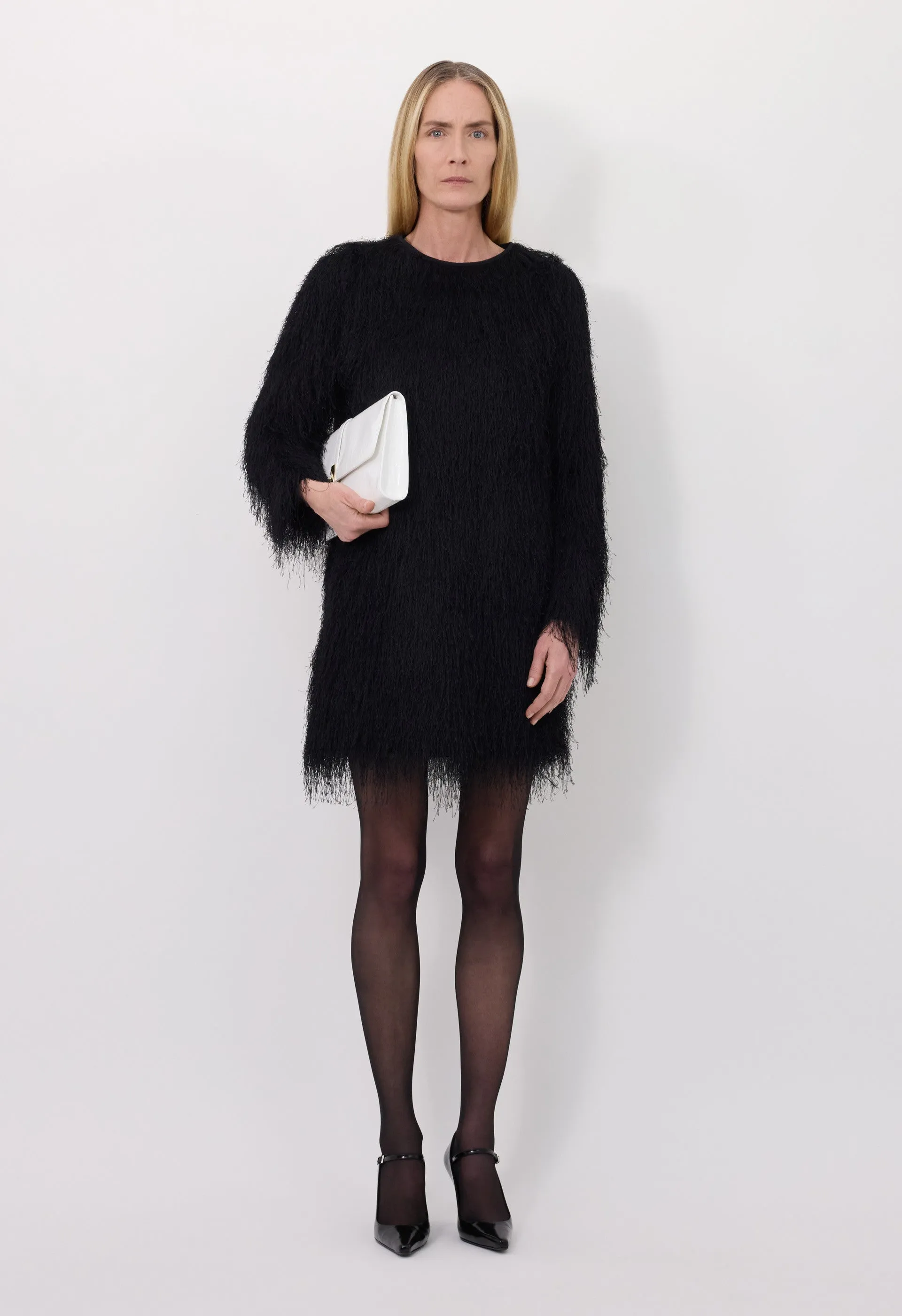 TINA Fringed fabric dress sold by Loulou De Saison