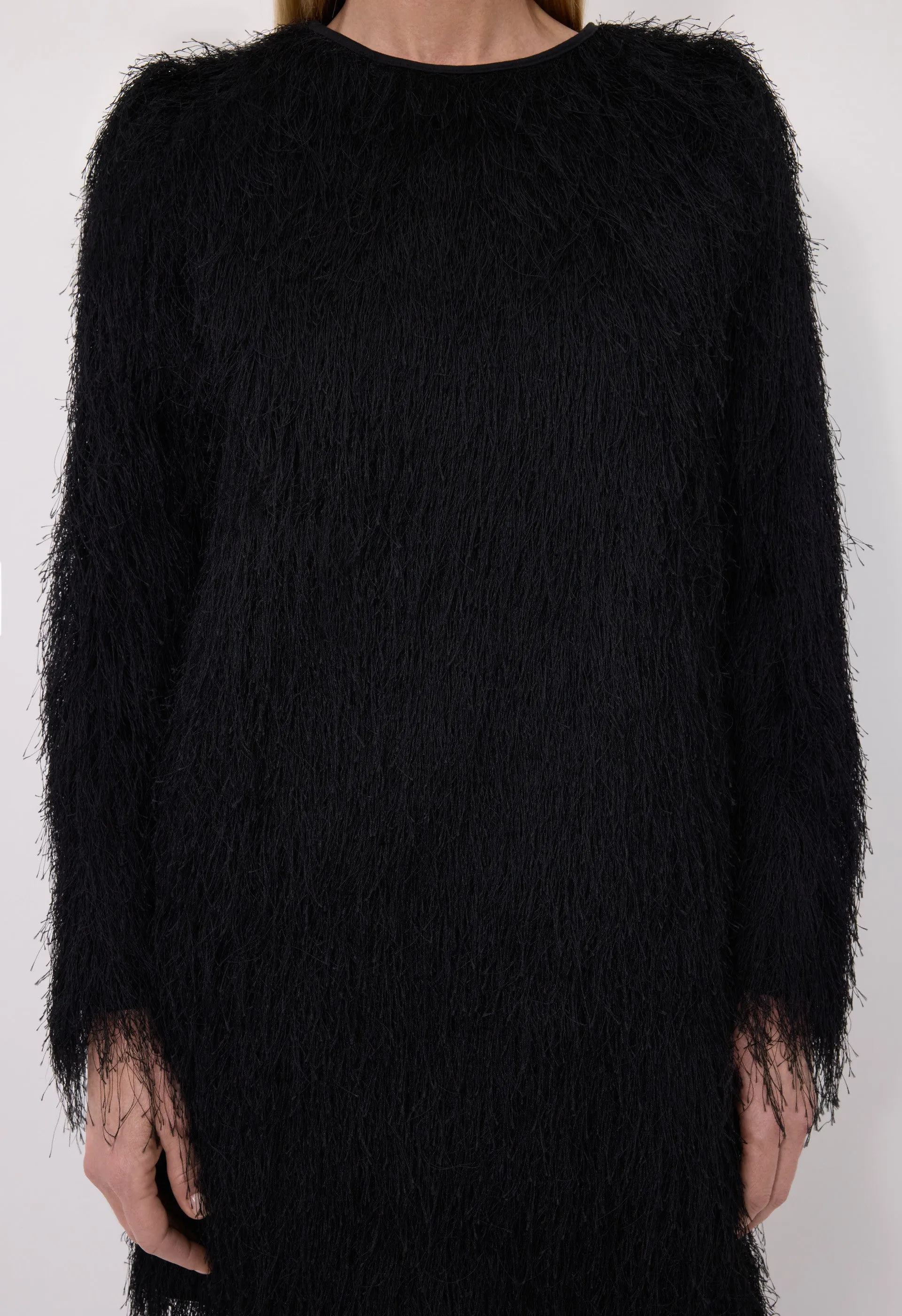 TINA Fringed fabric dress sold by Loulou De Saison product image thumbnail 4