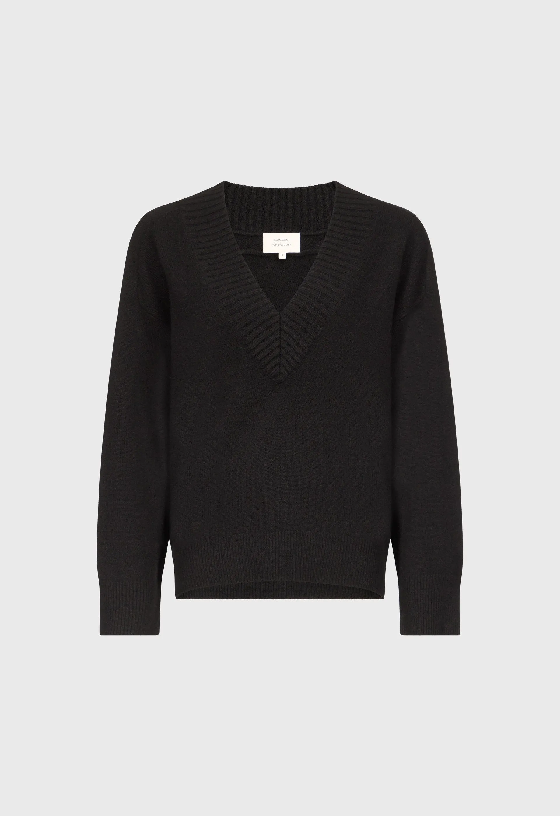 SAGE LDS V neck cashmere sweater sold by Loulou De Saison product image thumbnail 2