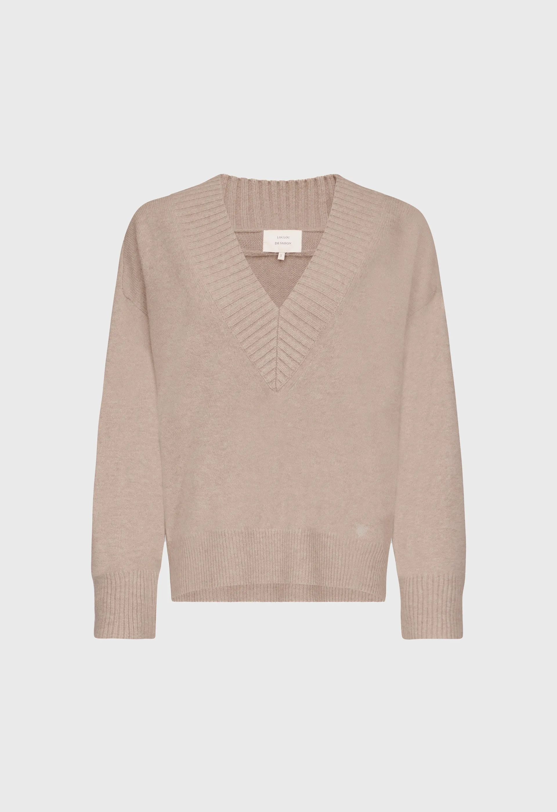 SAGE LDS V neck cashmere sweater sold by Loulou De Saison product image thumbnail 2