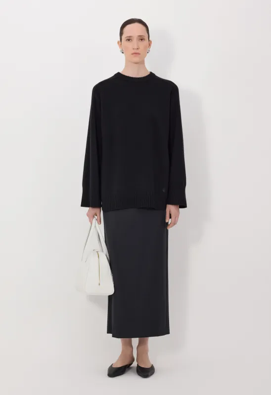 SAFI LDS Long cashmere sweater sold by Loulou De Saison