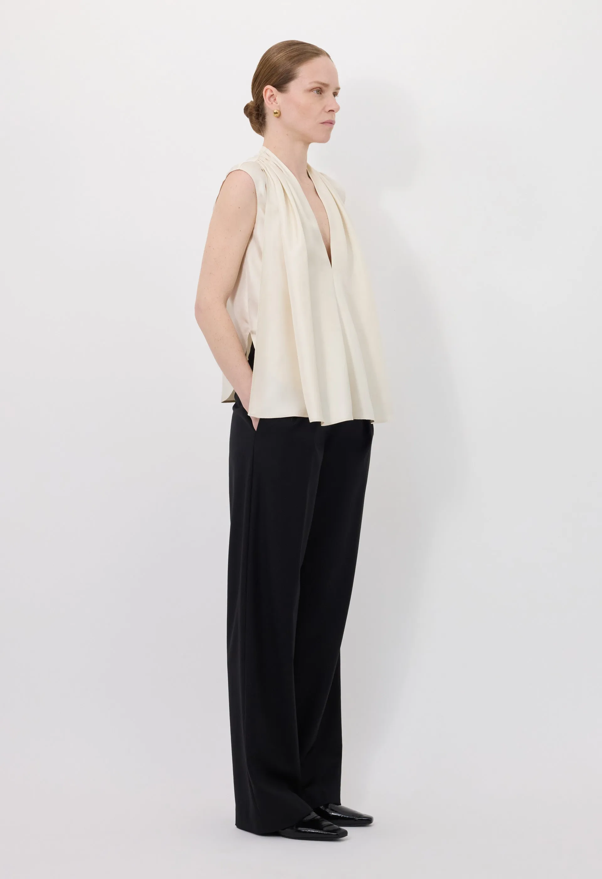 SADE Sleeveless silk top sold by Loulou De Saison product image thumbnail 3