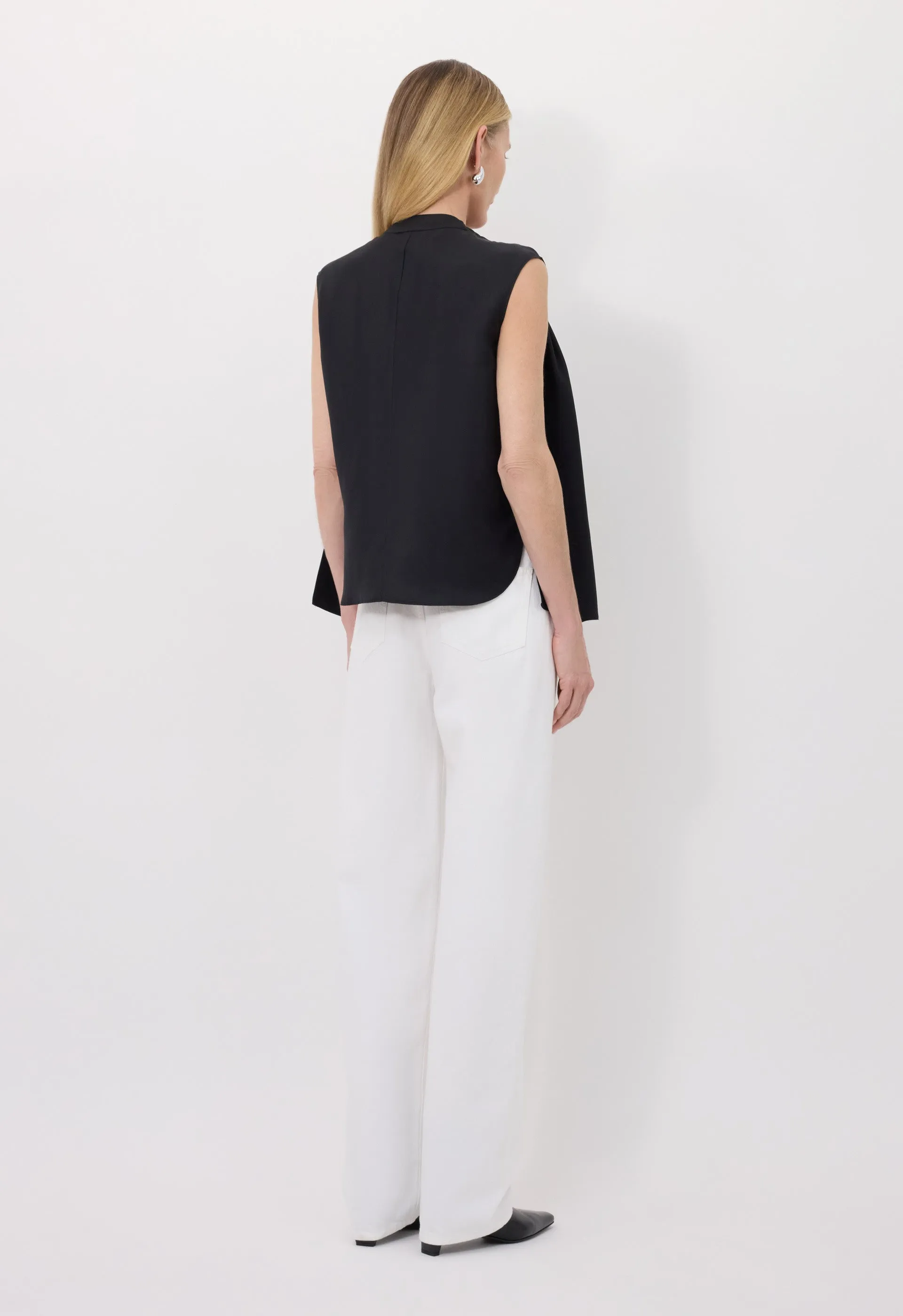 SADE Sleeveless silk top sold by Loulou De Saison product image thumbnail 5