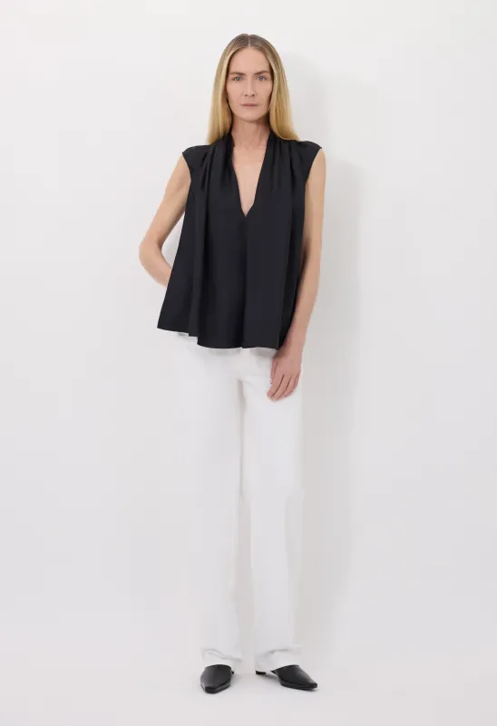 SADE Sleeveless silk top sold by Loulou De Saison