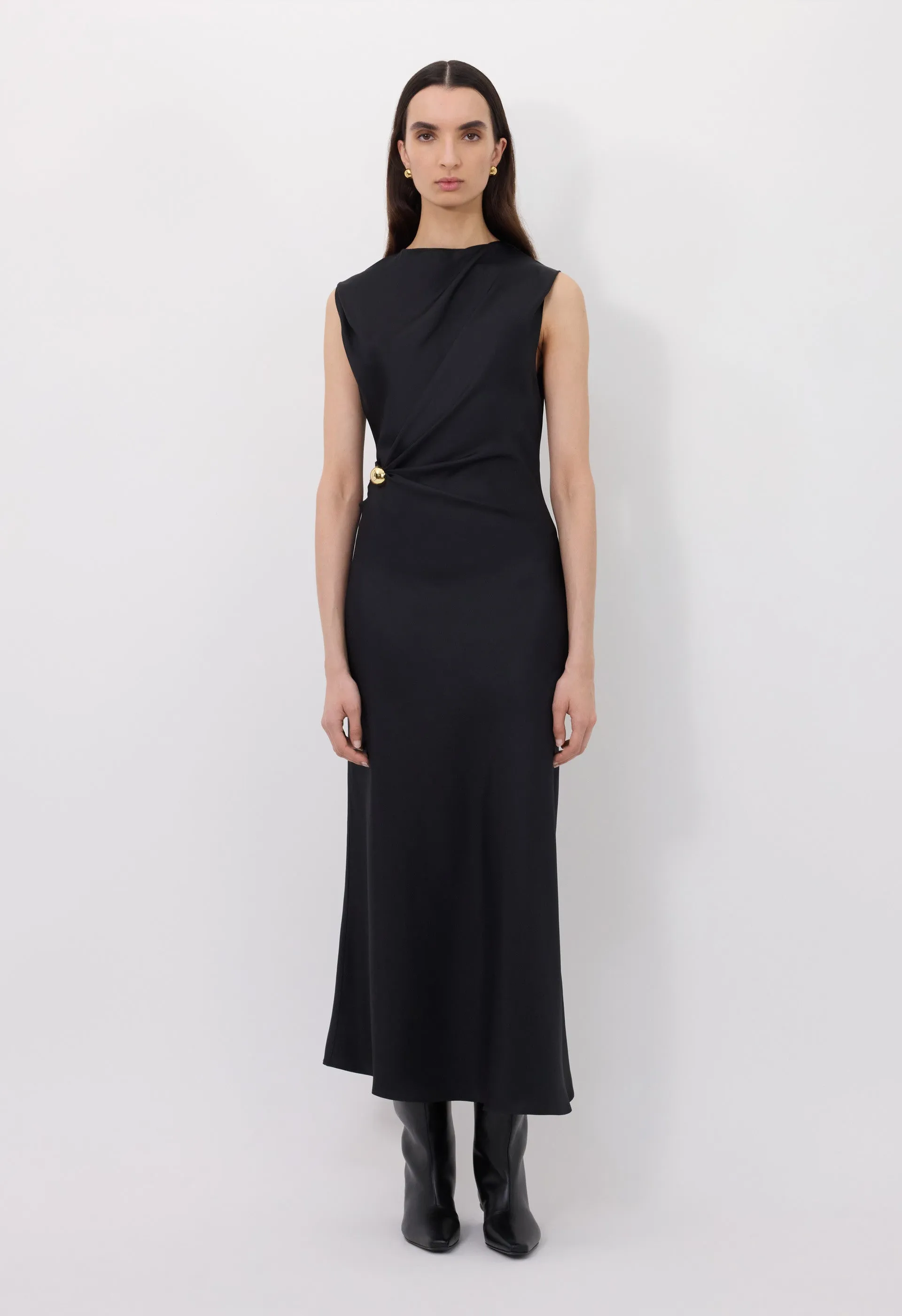 ROAN Draped metal ornament dress sold by Loulou De Saison