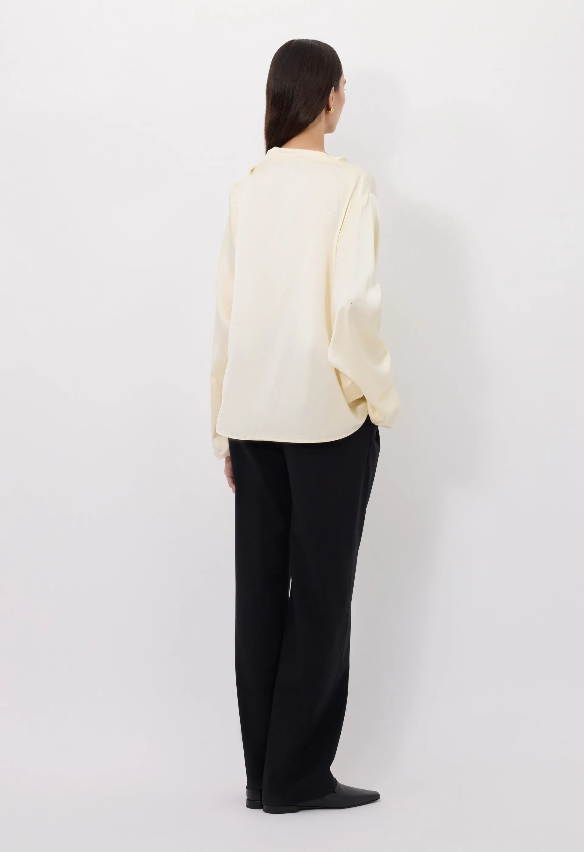 RIDDY Draped satin blouse sold by Loulou De Saison product image thumbnail 5