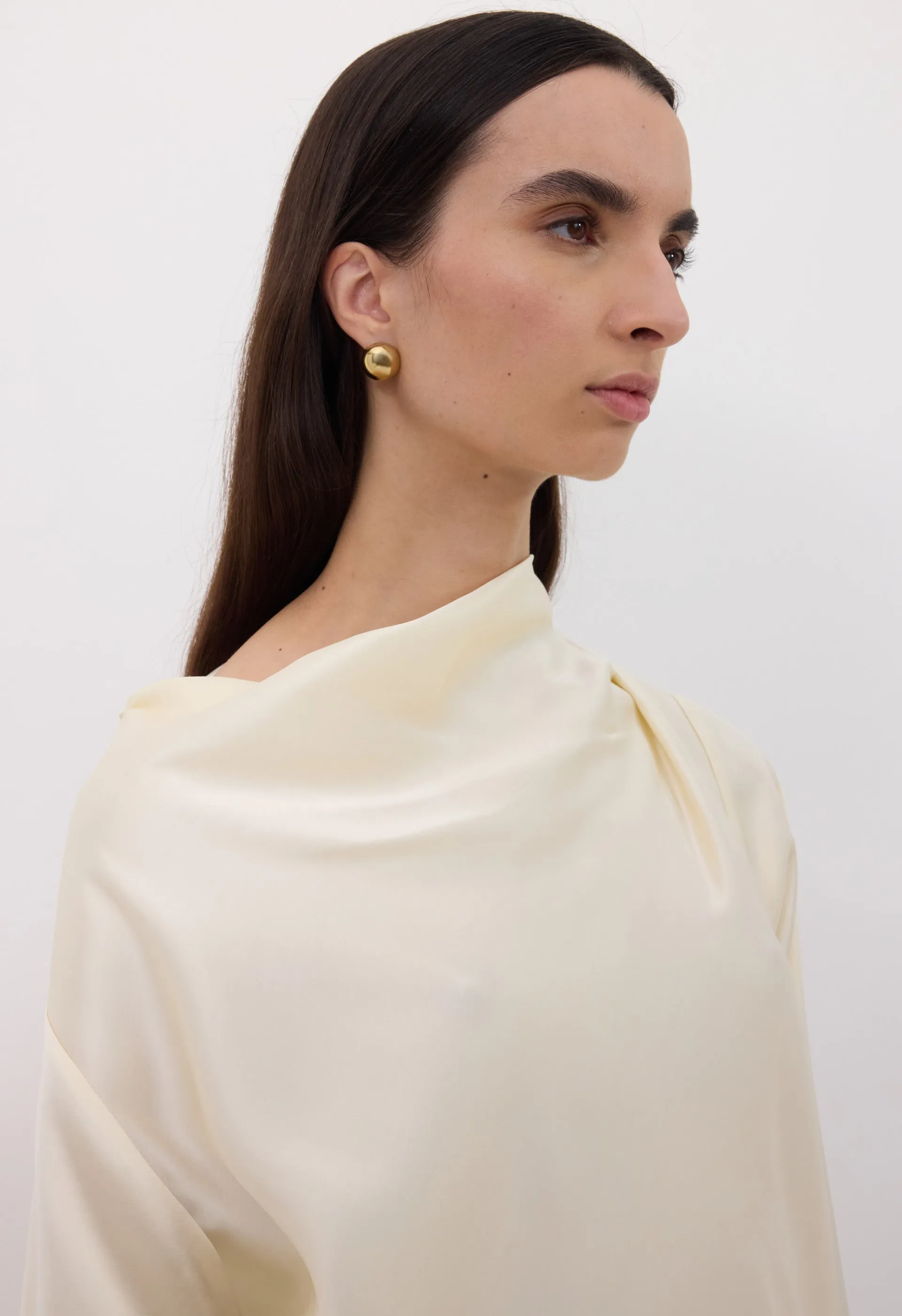 RIDDY Draped satin blouse sold by Loulou De Saison product image thumbnail 4