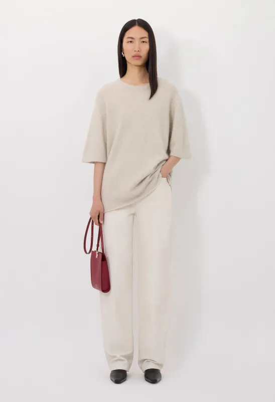 RAVEN Yak blend short sleeves sweater made by Loulou De Saison