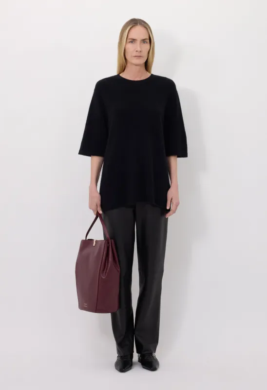 RAVEN Yak blend short sleeves sweater made by Loulou De Saison