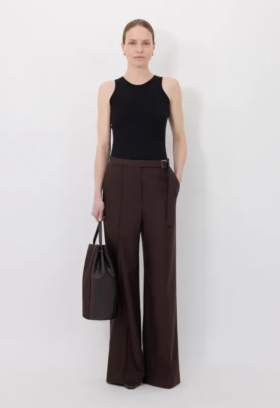 PRATT Buckle waistband trousers made by Loulou De Saison