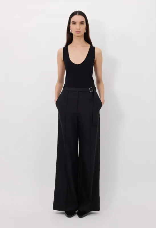 PRATT Buckle waistband trousers made by Loulou De Saison