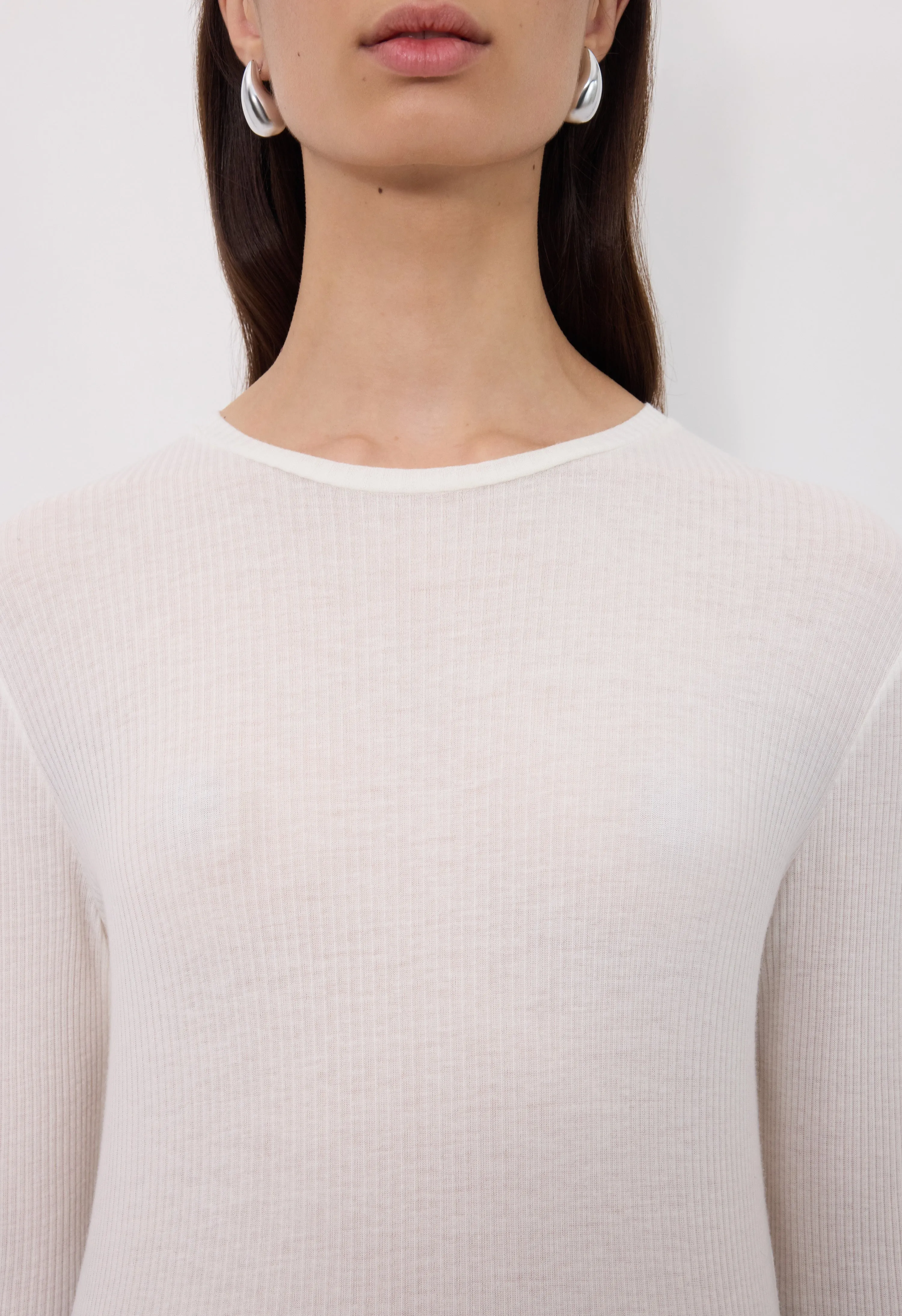 ORTIGIA LDS Ribbed jersey long sleeve t-shirt sold by Loulou De Saison product image thumbnail 4